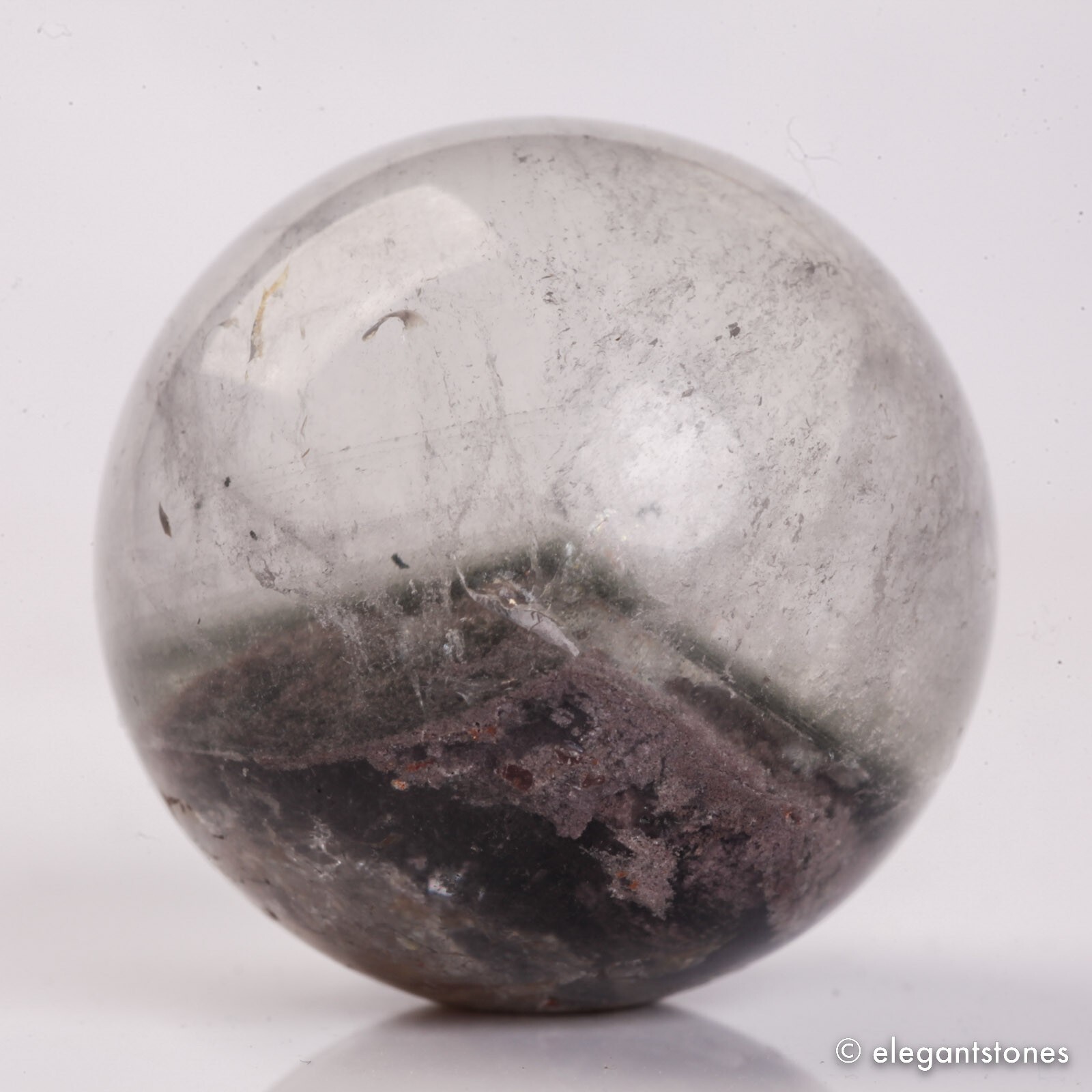 50g33mm Natural Garden/Phantom/Ghost/Lodolite Quartz Crystal Sphere Healing Ball