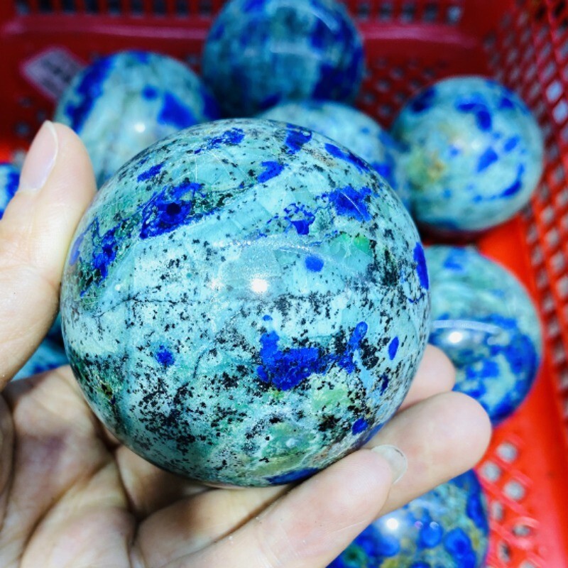 200-250g Natural blue Phoenix Stone crystal Sphere Reiki Crystal ball Decor Gift