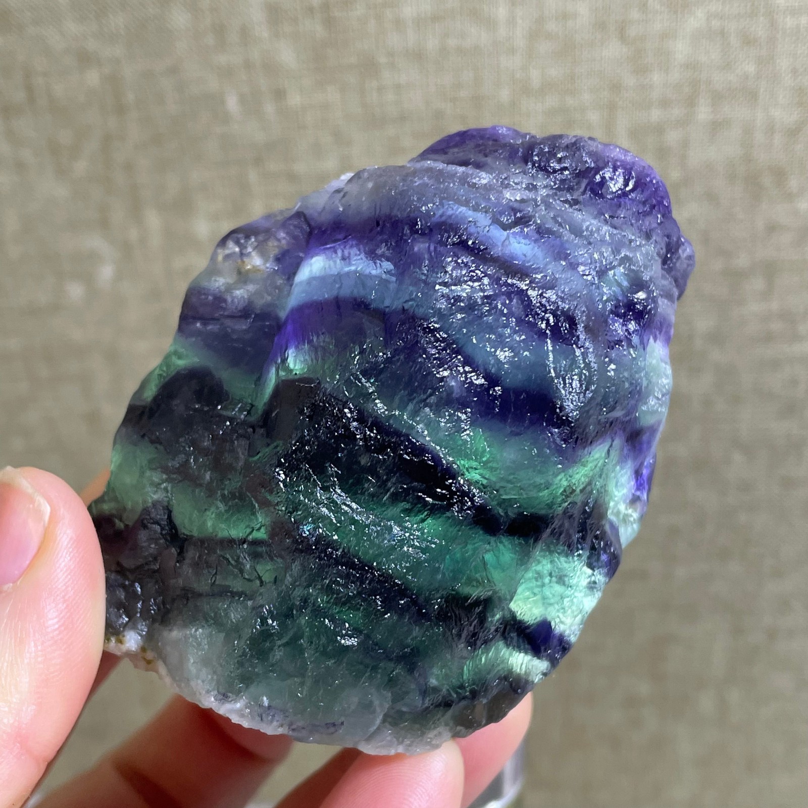 271g Beautiful Rainbow Fluorite Rough Ore Specimen #526