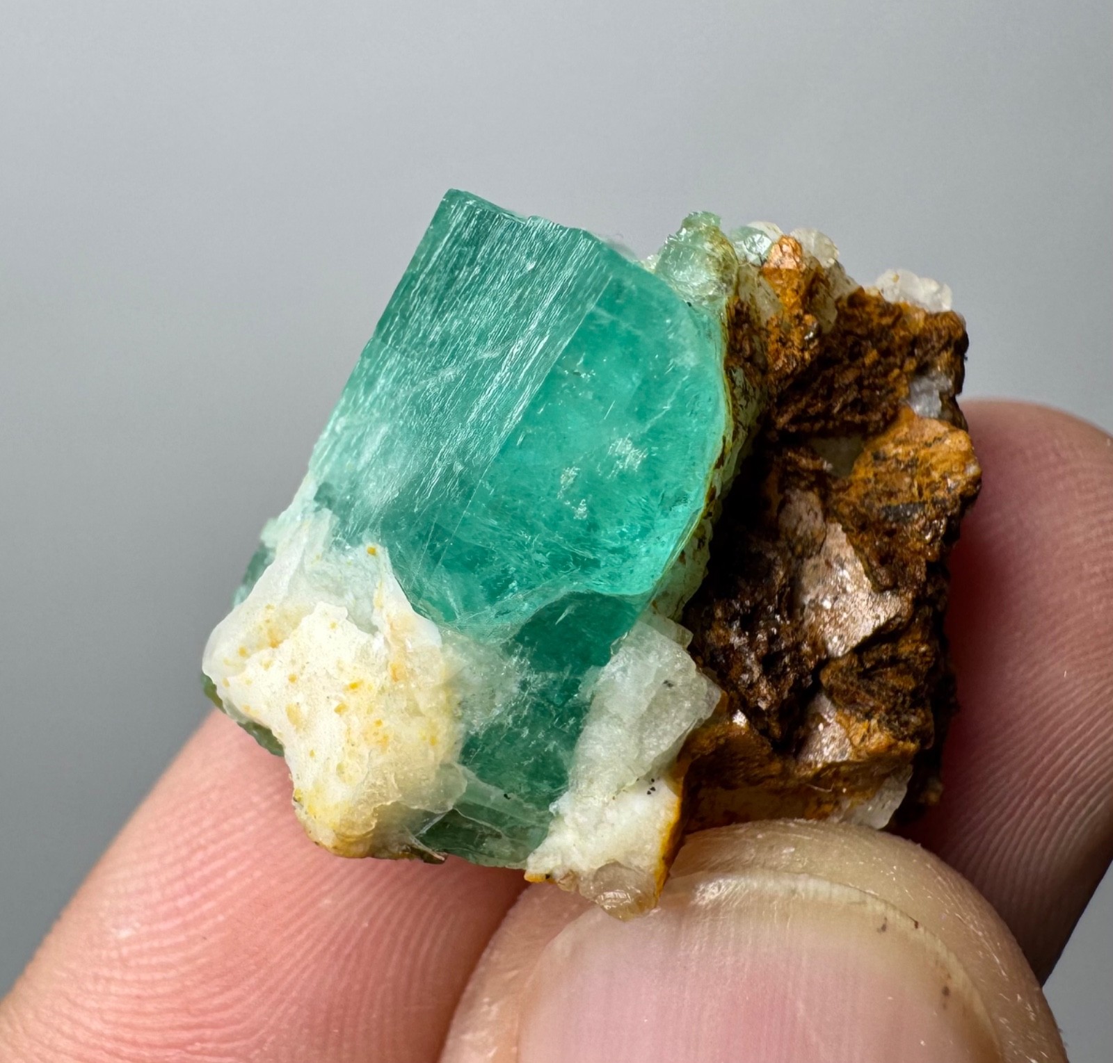 47 Ct Natural Emerald Crystal on Matrix From Panjshir Afghanistan