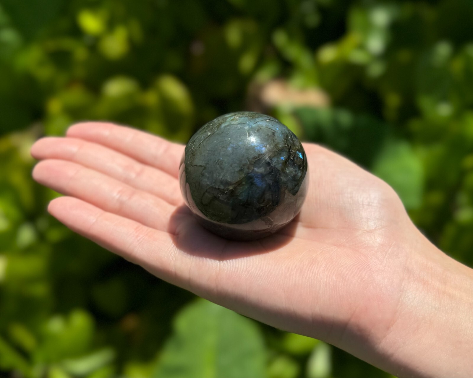 Labradorite Crystal Sphere LARGE 1.75 – 2″ Sphere (A Quality Labradorite Sphere)