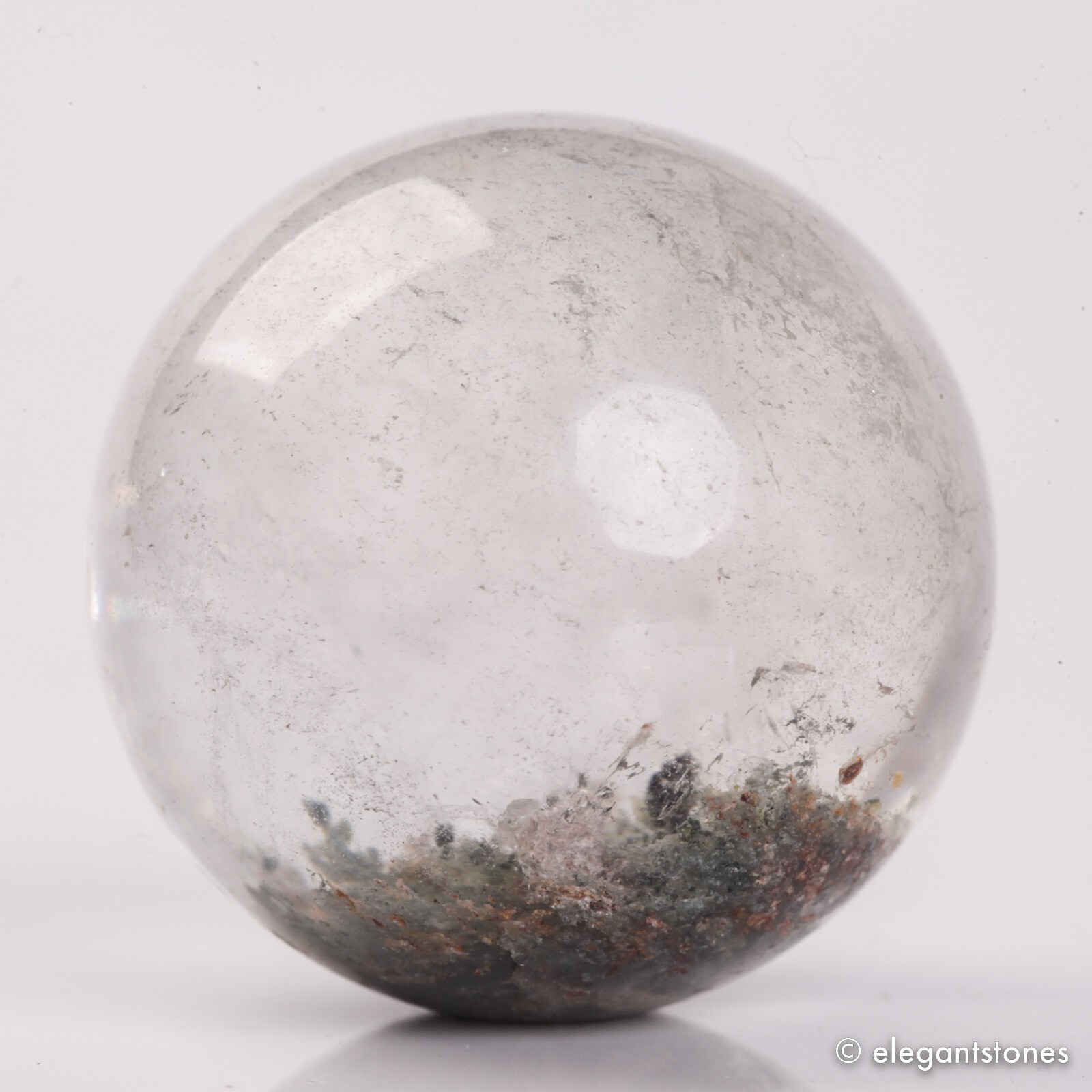 60g35mm Natural Garden/Phantom/Ghost/Lodolite Quartz Crystal Sphere Healing Ball