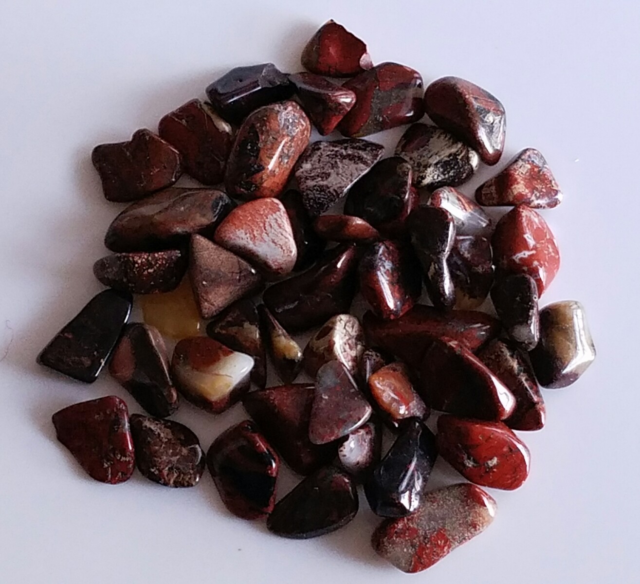 50g Tumbled Brecciated Jasper Gemstone Crystals 20-35 Stones Gem Rock Specimens