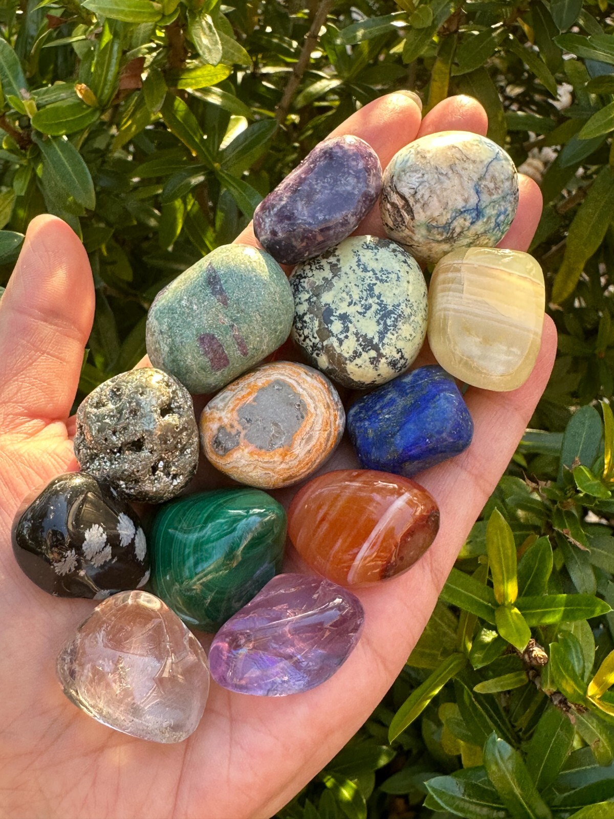 5 Pack Lot Tumbled Stones, 0.75-1.25 Inch, Medium / Large Crystal Healing Stones