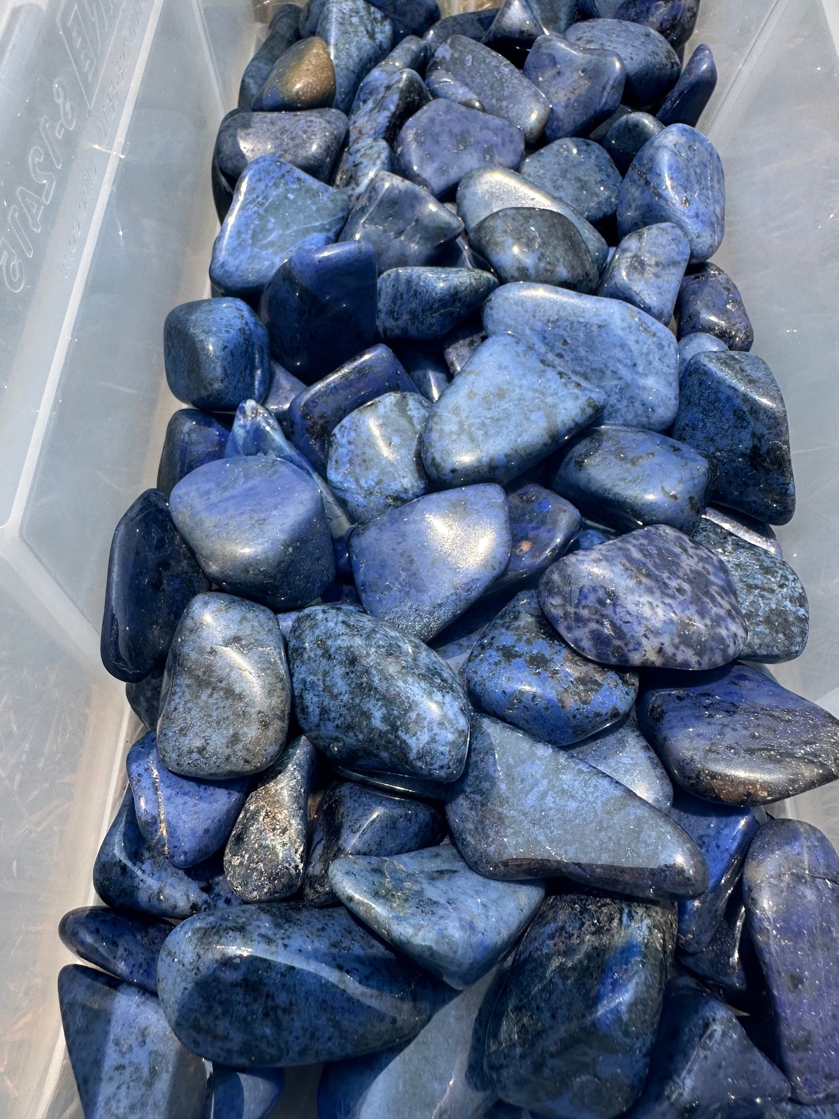Dumortierite Tumbled Stone – Grade AA, Natural Dumortierite from Mozambique