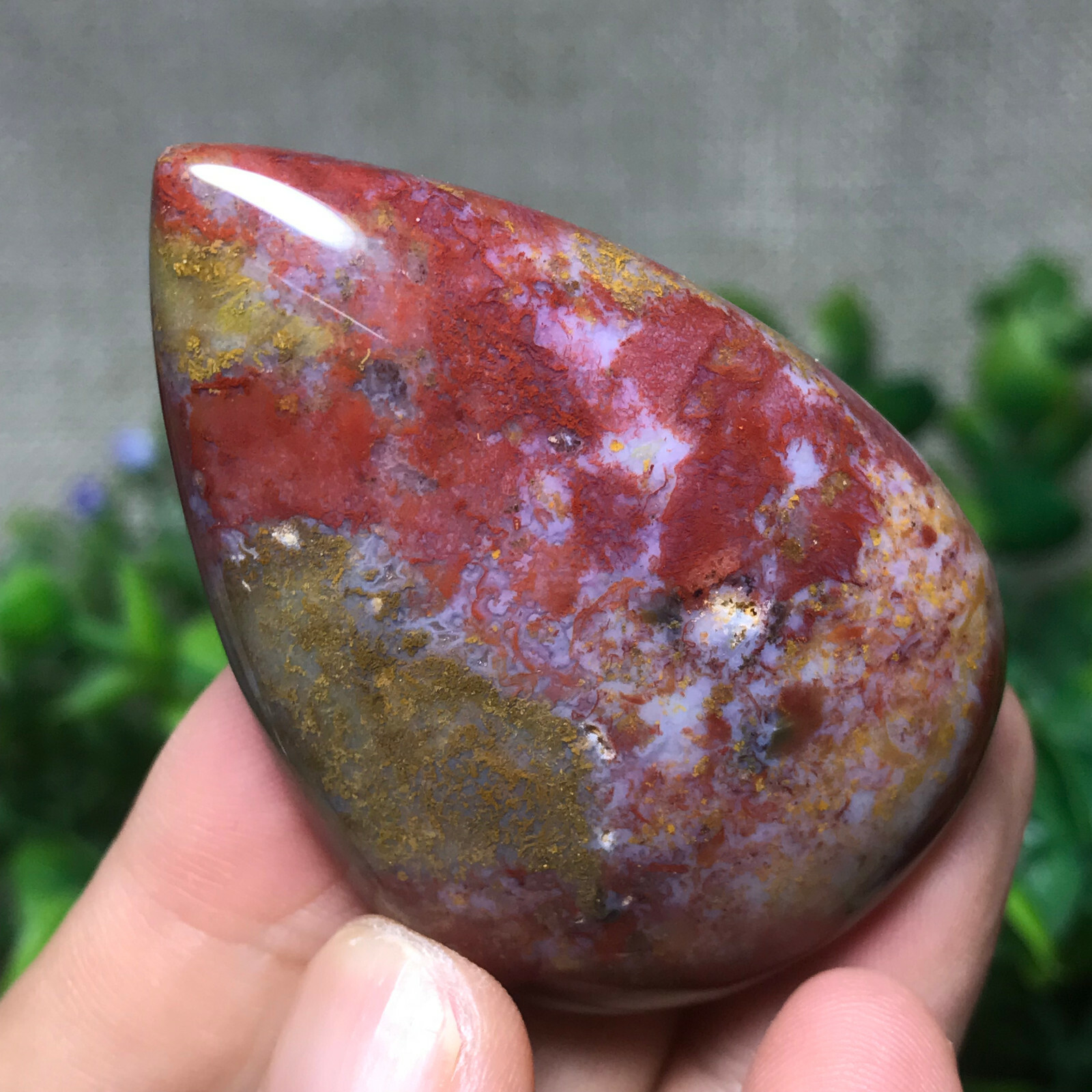 28g Natural Quartz Crystal agate Droplet shape 01