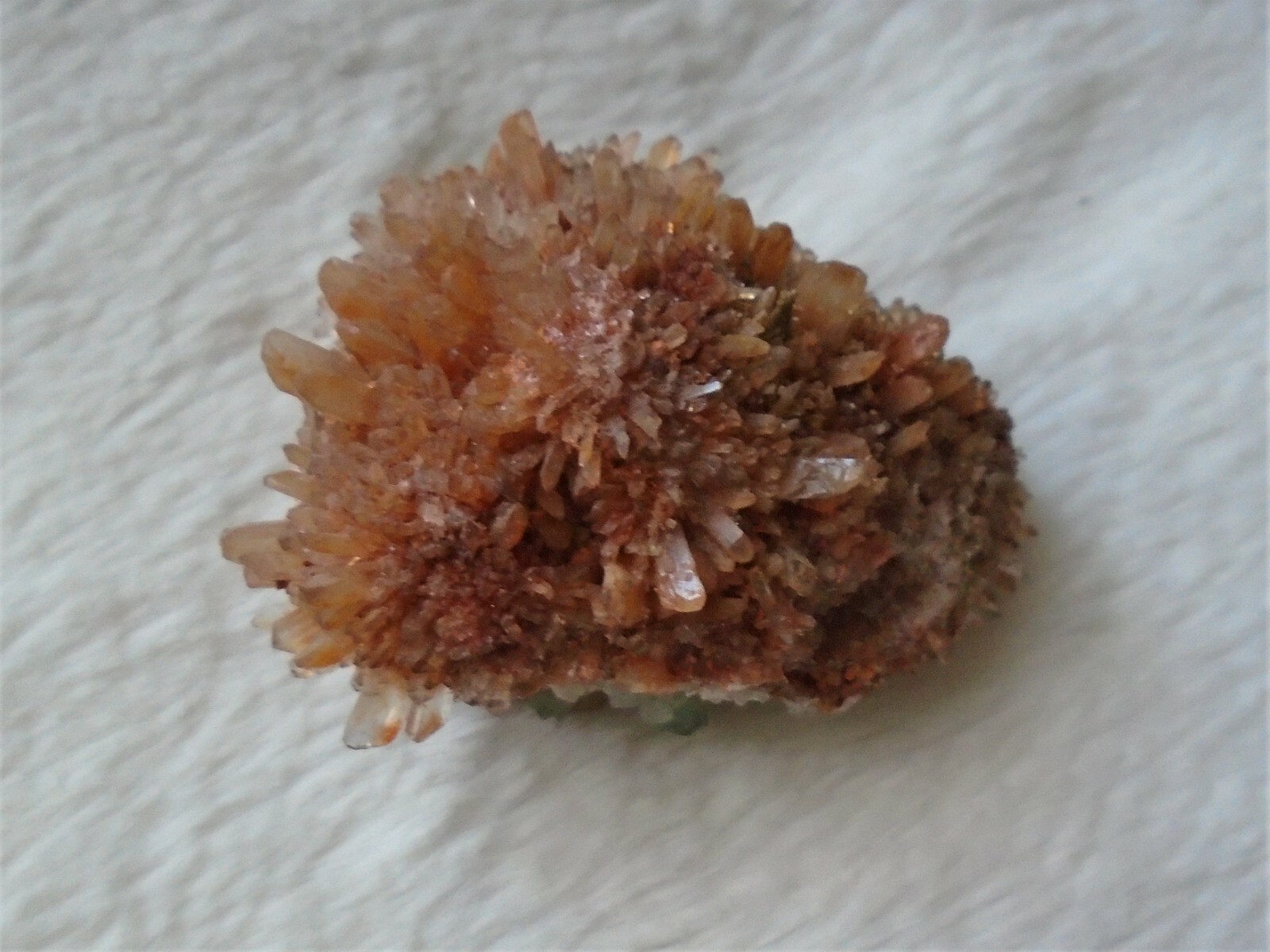 Rare Creedite with green quartz specimen, USA