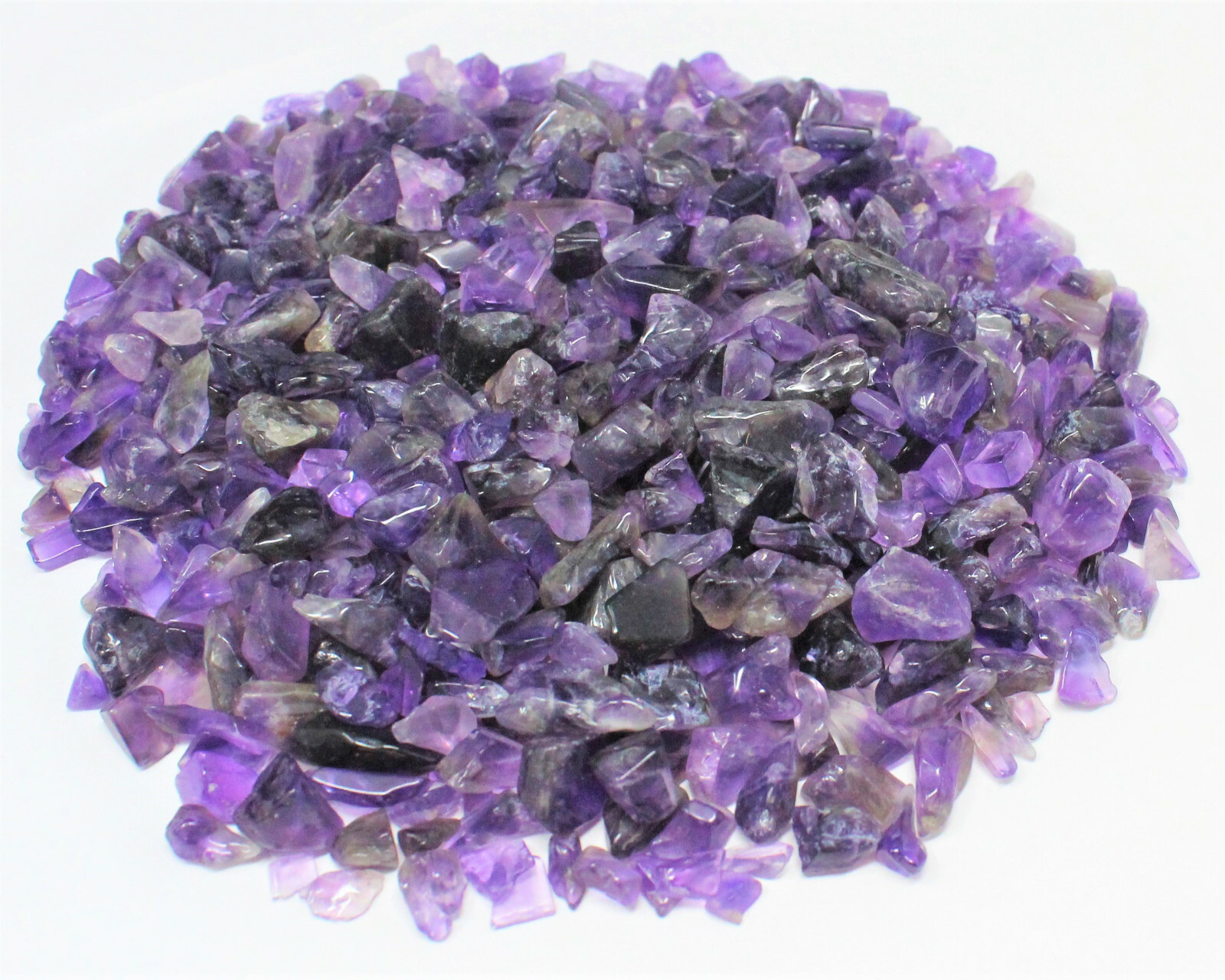 Amethyst Semi Tumbled Gemstone Mini Chips 5-15 mm, ‘A’ Grade Wholesale Bulk Lots