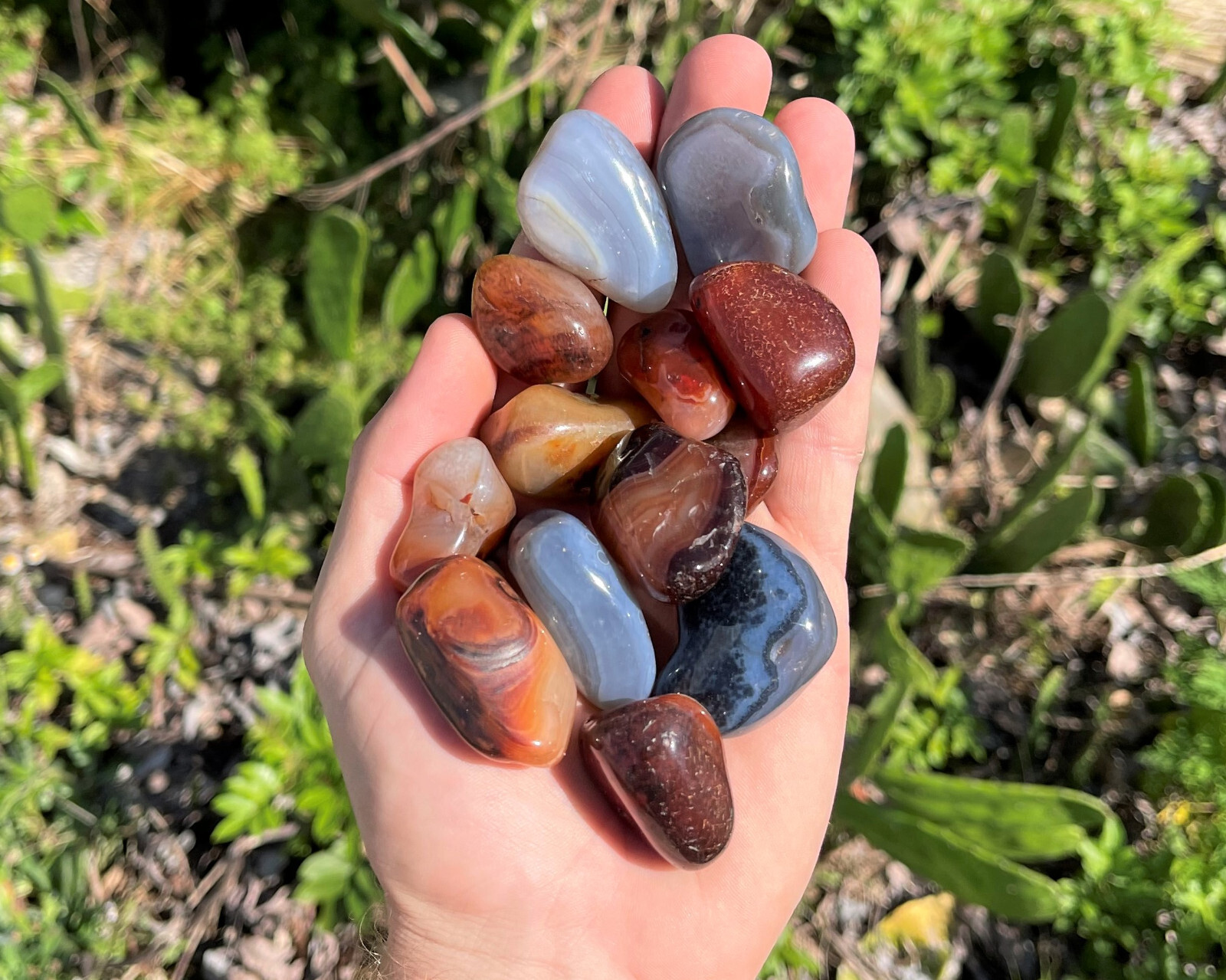Assorted Mix Tumbled Agate Stones: Natural Agate Crystals Wholesale Bulk Lots