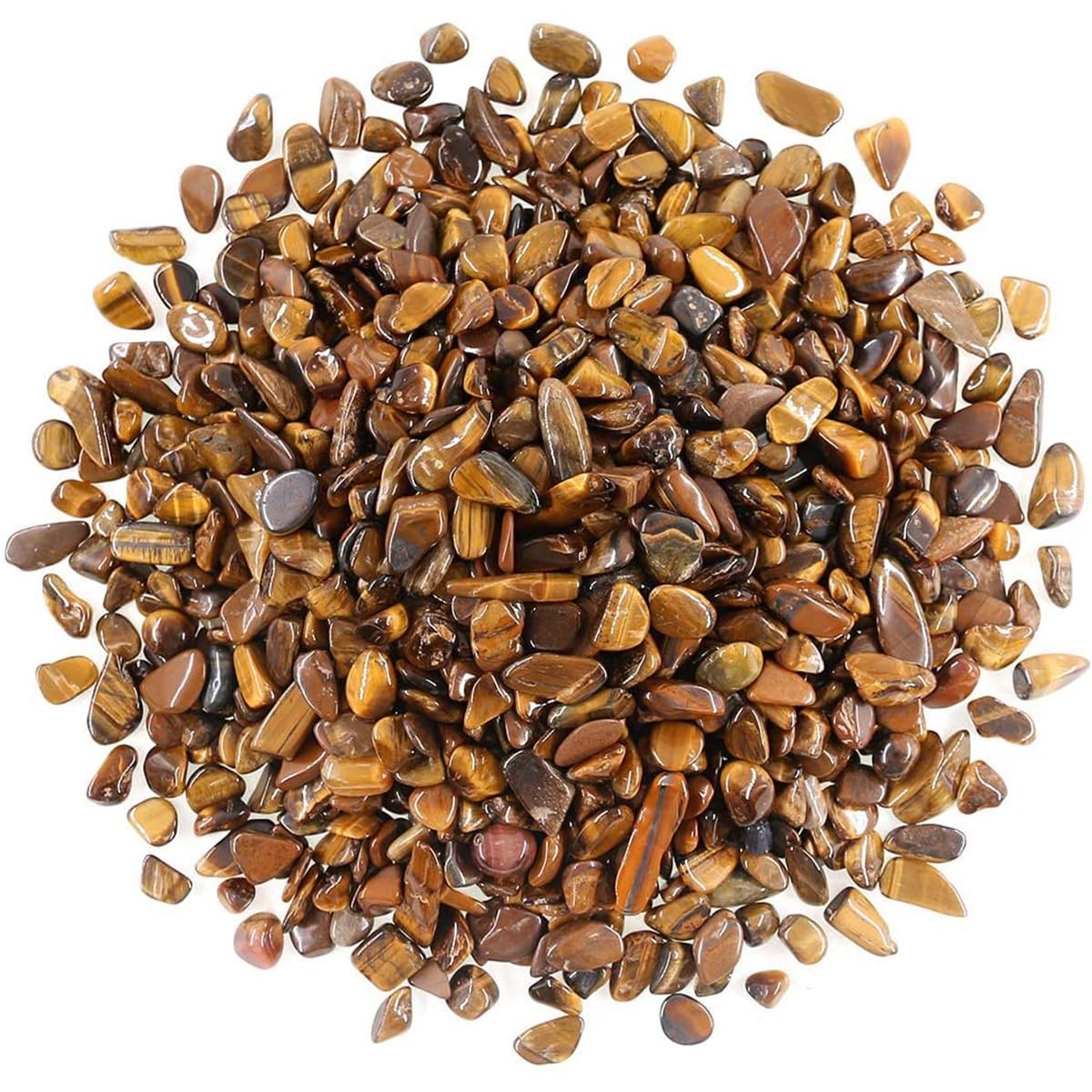 Decorative Rocks, 1 Lb/460g (Fill 0.9 Cup) Tiger’s Eye Stones Irregular Gem P…