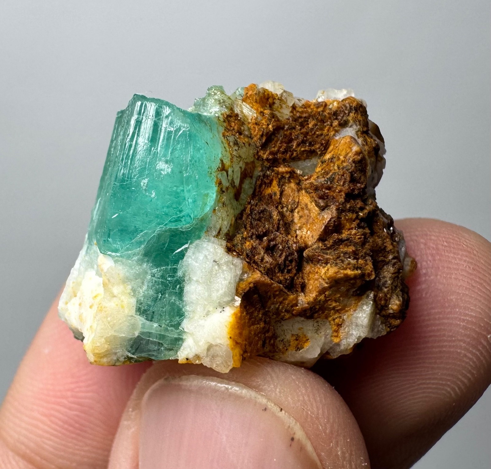47 Ct Natural Emerald Crystal on Matrix From Panjshir Afghanistan