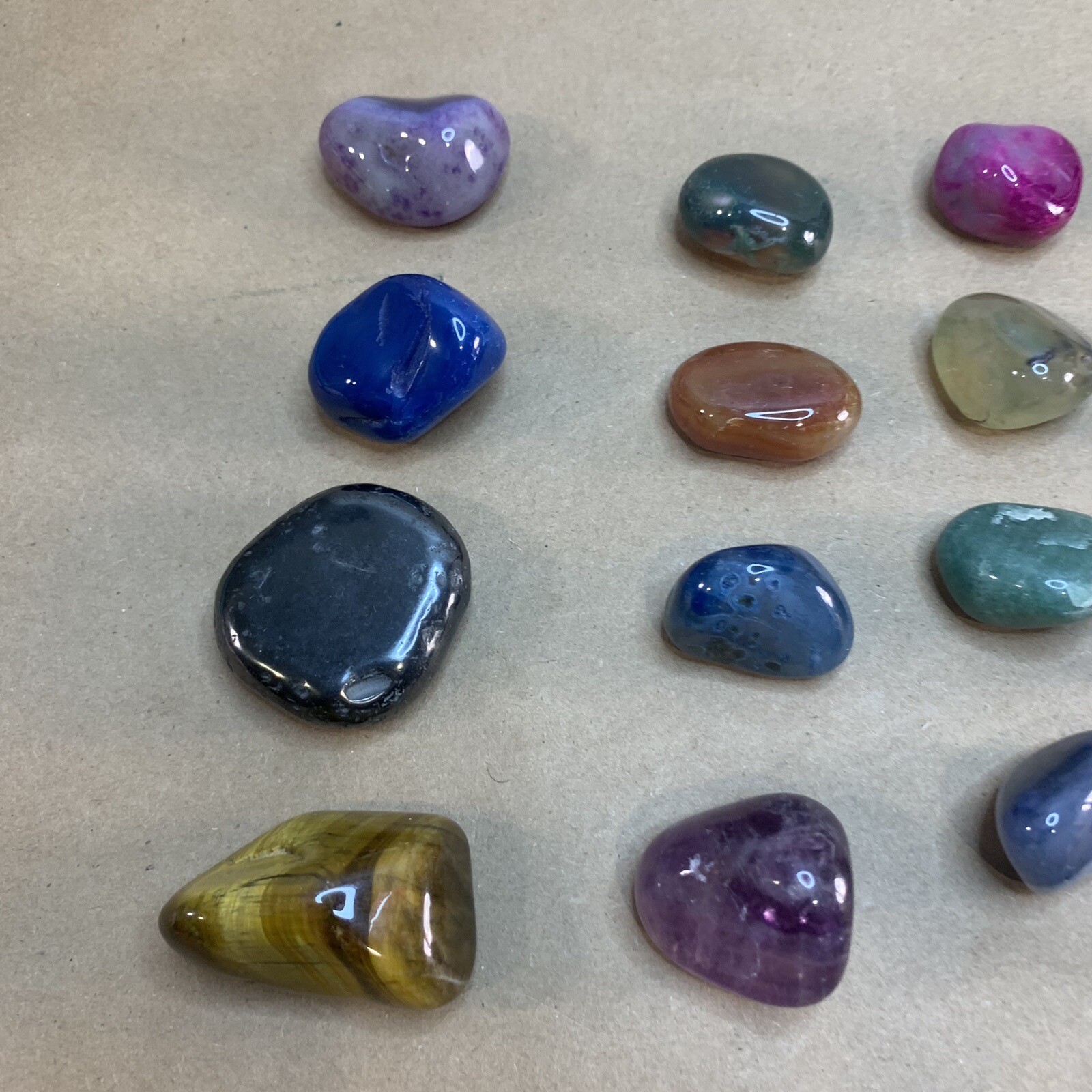 Assorted Multicolored Polished Crystals Stones 15oz