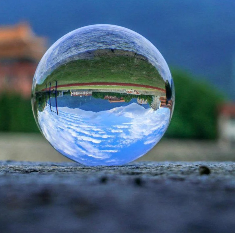 1pcs Clear Crystal Glass Globe Ball Stand 30-60mm (1.18-2.36in) Decor – NEW