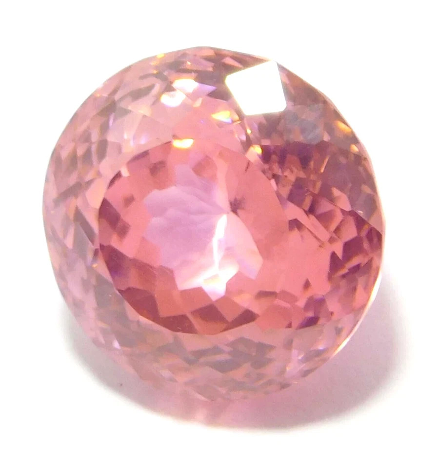 50 CT+ Flawless Natural Combodian Pink Huge Zircon Round Cut Loose Gemstone