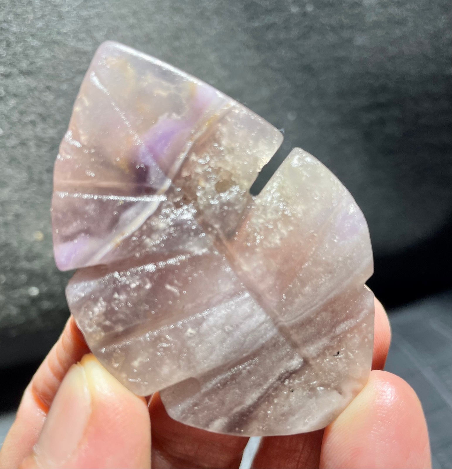 52g Natural silk crystal fluorite leaf energy healing