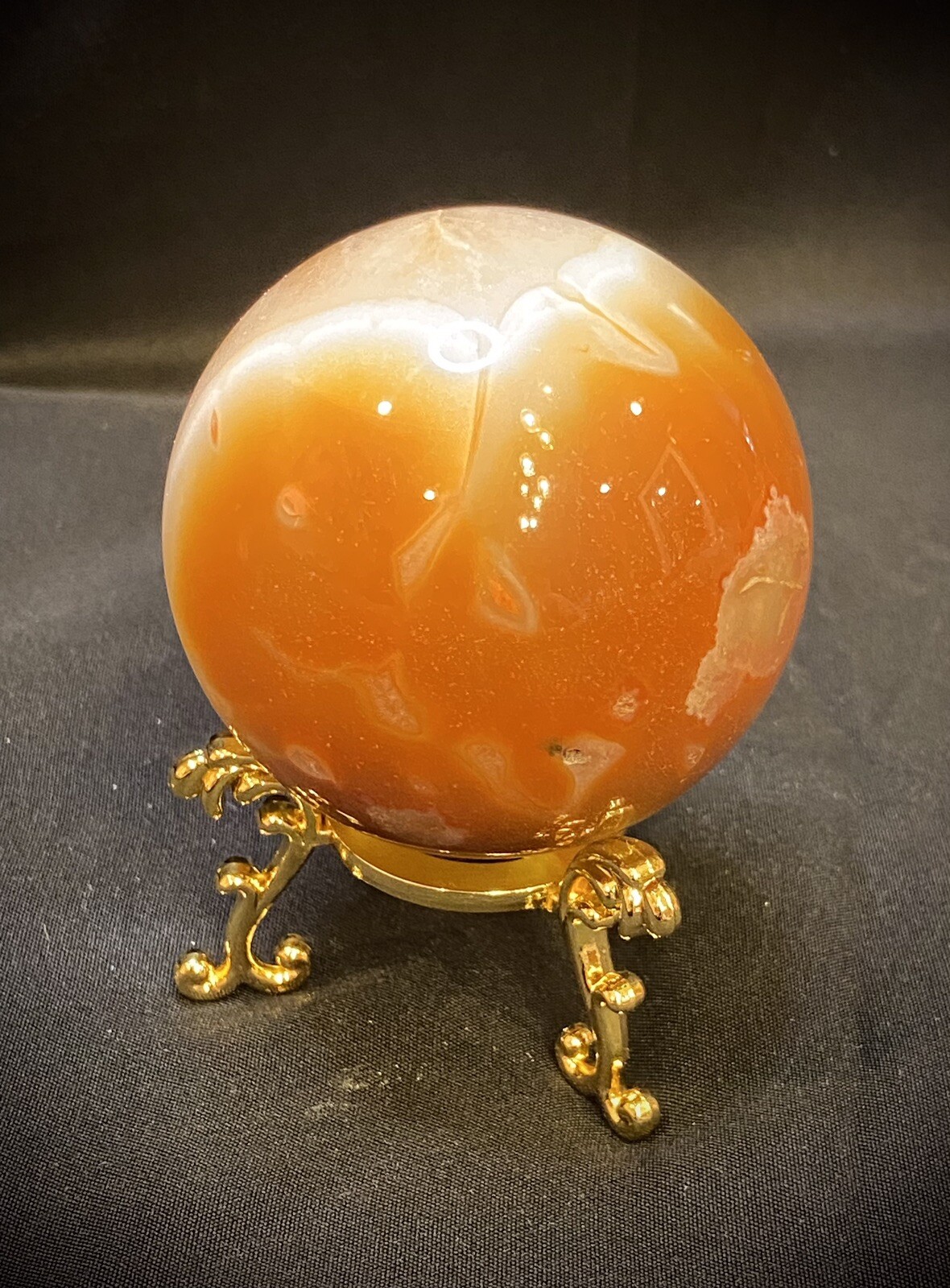 Carnelian Sphere With Stand 2.3 Inch
