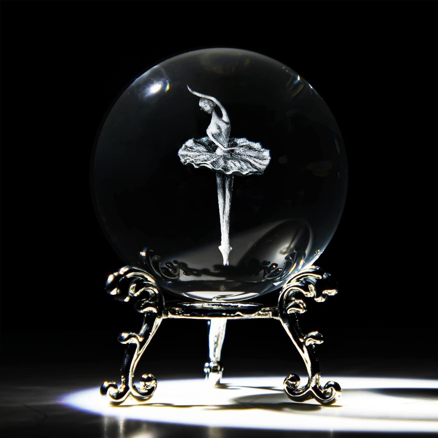 K9 Crystal Ballerina Figurine – 2.4″ Engraved Paperweight for Home Decoration