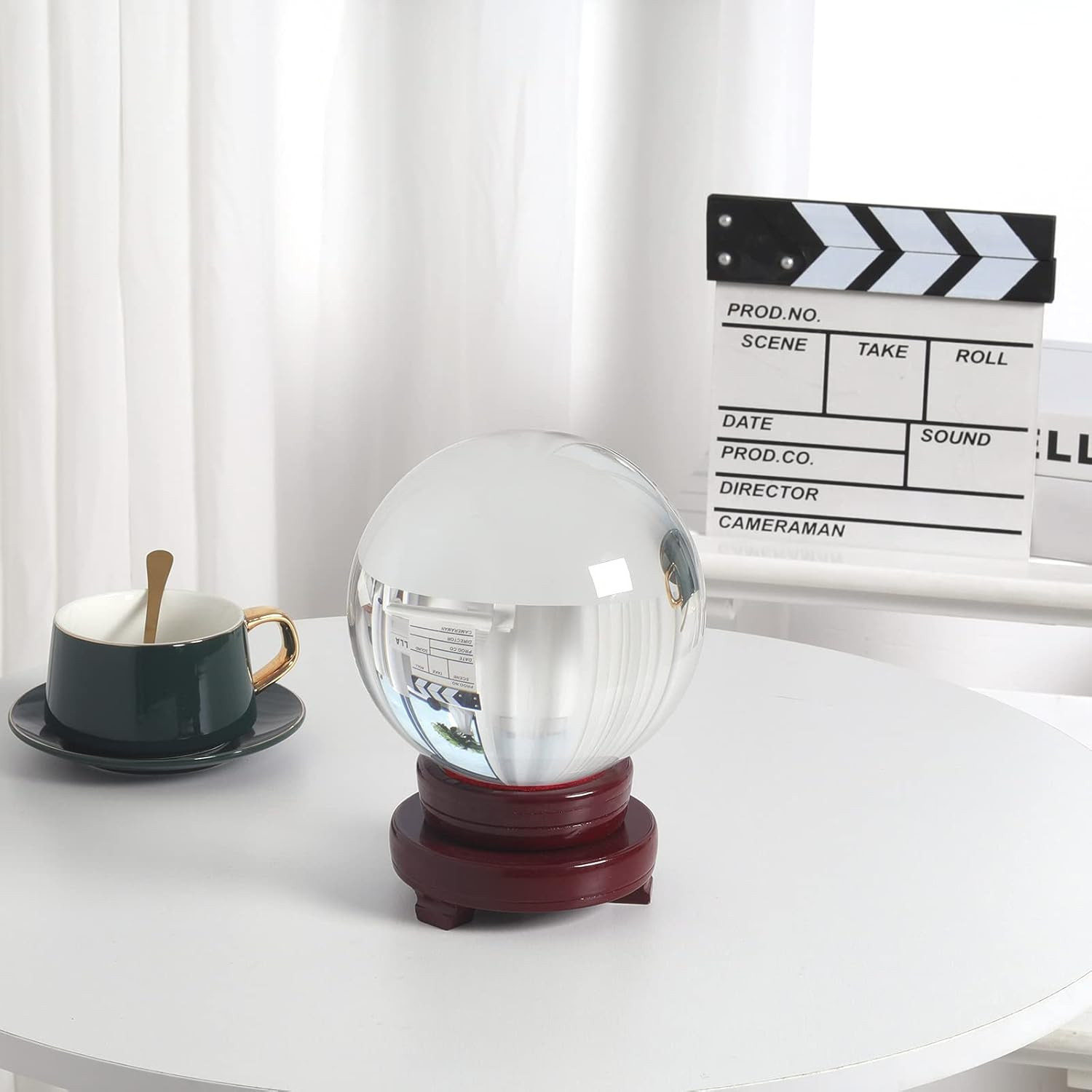 LONGWIN 150Mm (5.9 Inch) Divination Crystal Ball Decorative Glass Balls Globe Sp