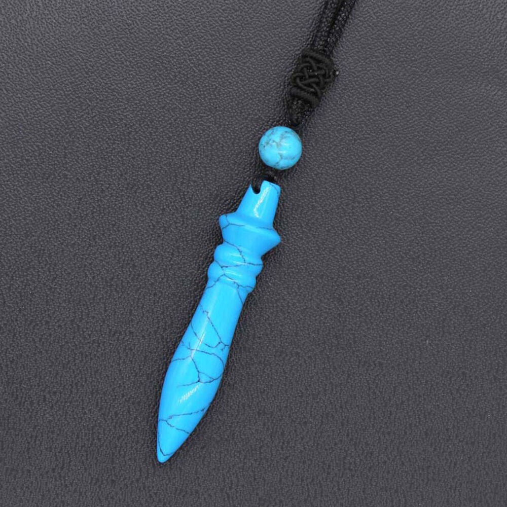 Pharaoh Scepter Necklace Natural Crystal Quartz Amethyst Fluorite Stone Pendant