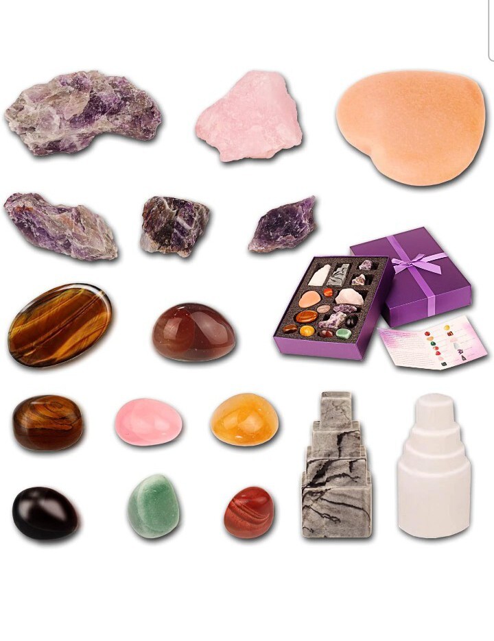 Healing Crystals Set for Beginners,16 PCS Crystal Healing Stones