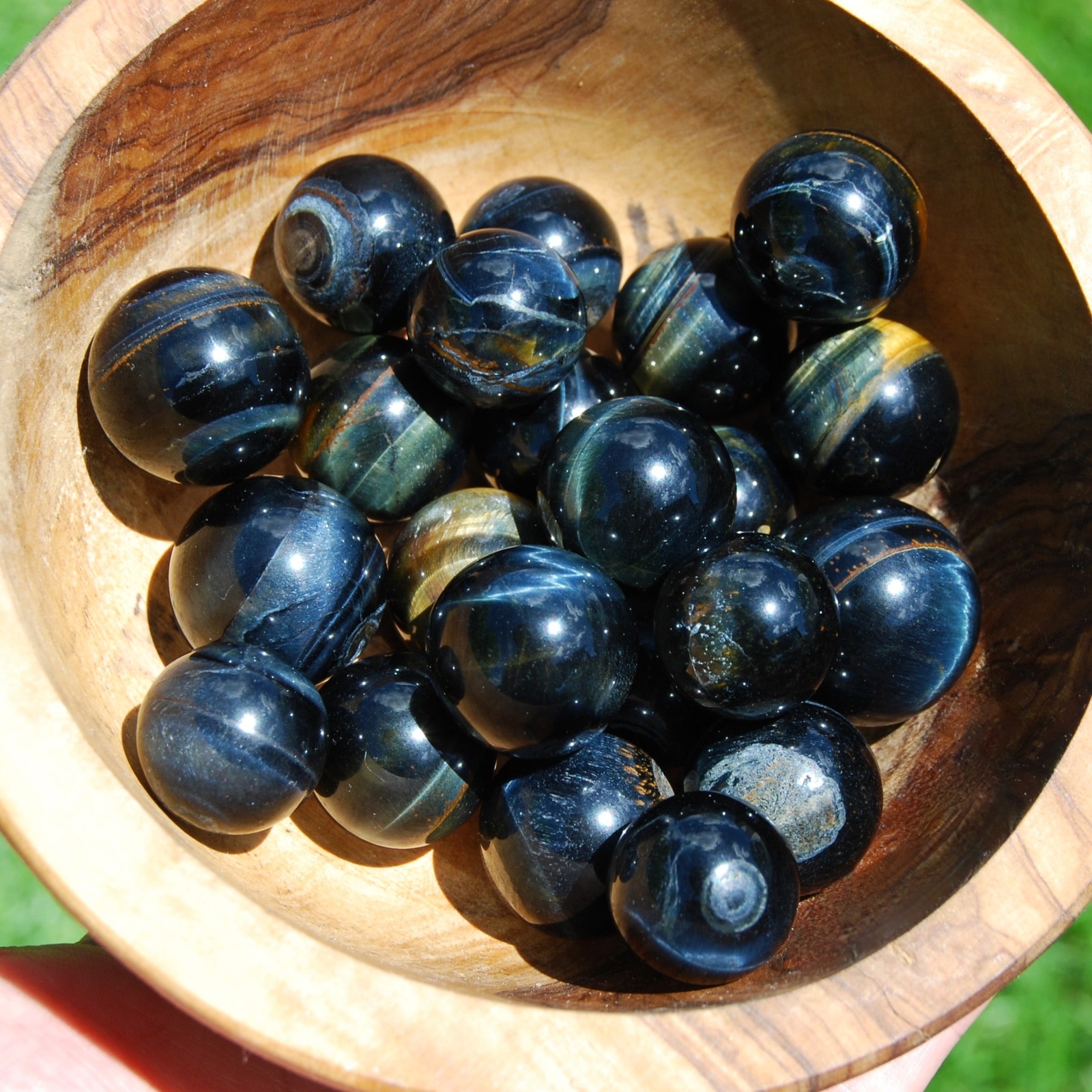 ONE Mini Blue Tiger Eye Crystal Sphere 15mm to 30mm