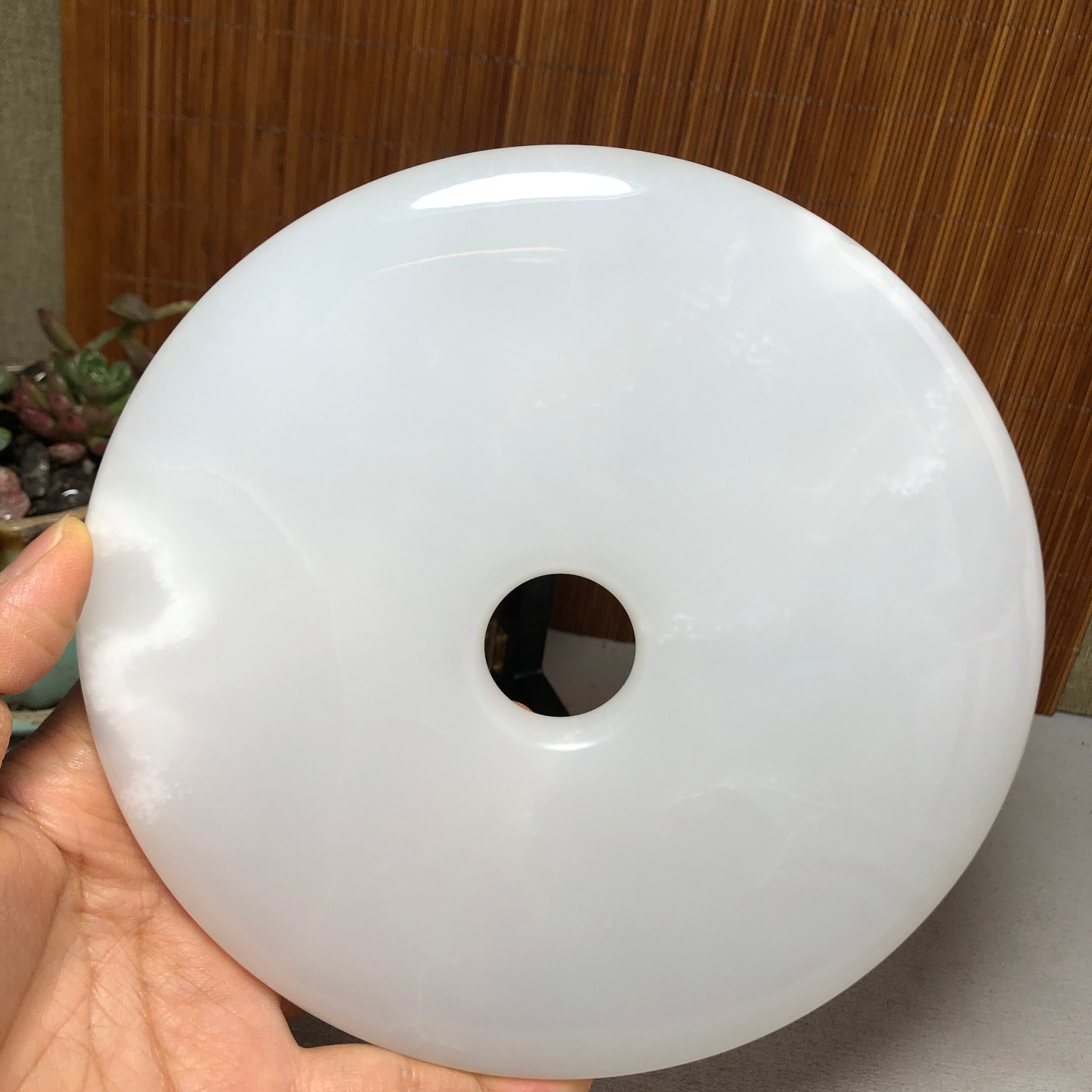 685g Natural Afghan jade hand polished safety buckle shows healing 162mm A4894
