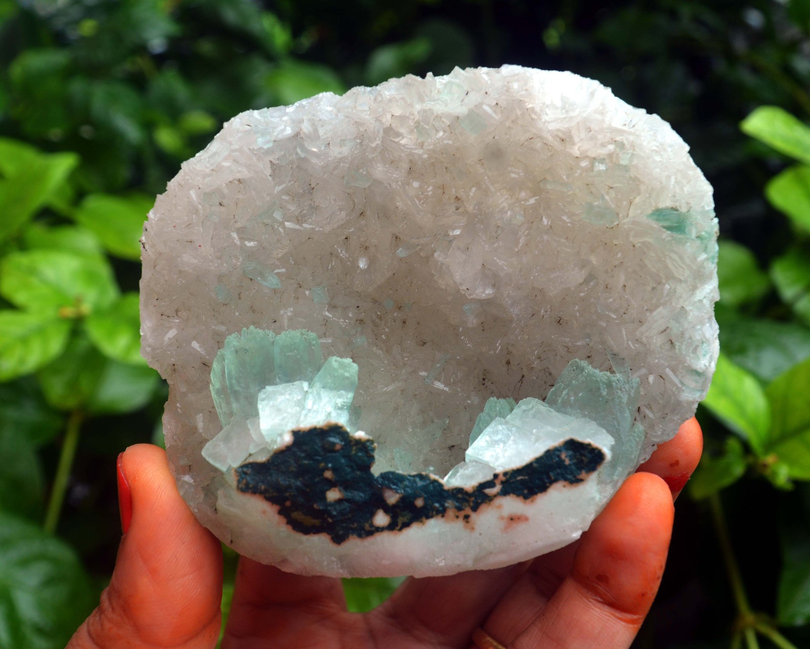 light green apophyllite w/ stilbite matrix minerals specimen j-7