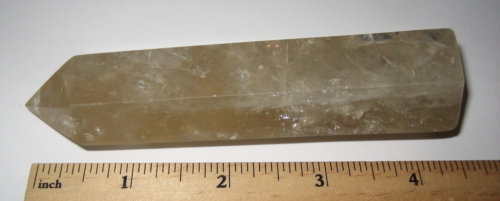 4.6″ x 1″-1.25″ POLISHED NATURAL CITRINE QUARTZ CRYSTAL STONE TOWER WAND 150g *1