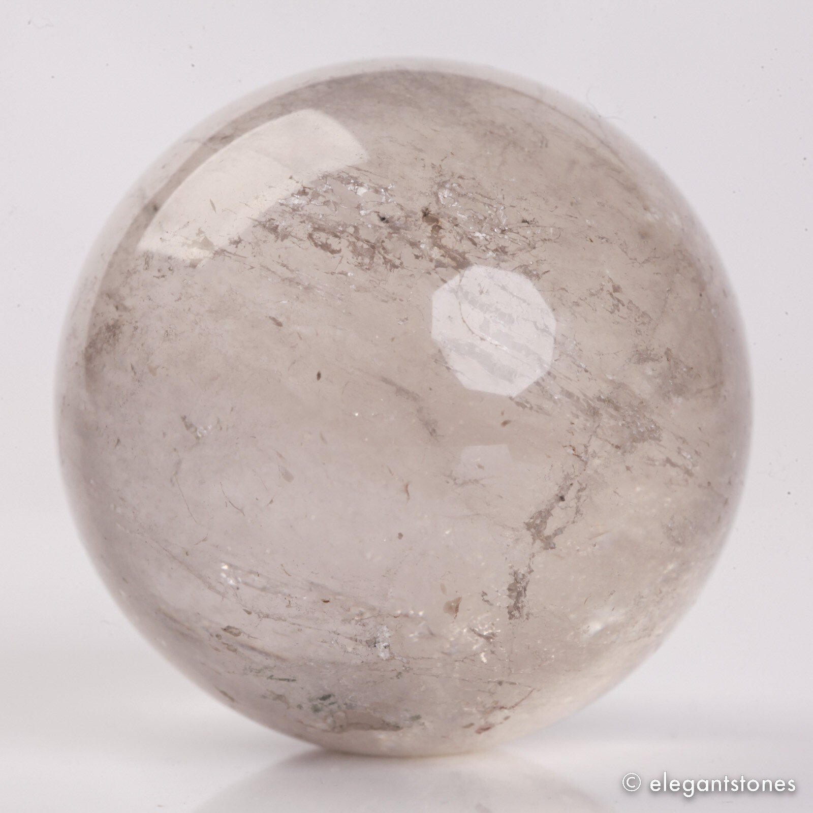 57g34mm Natural Garden/Phantom/Ghost/Lodolite Quartz Crystal Sphere Healing Ball