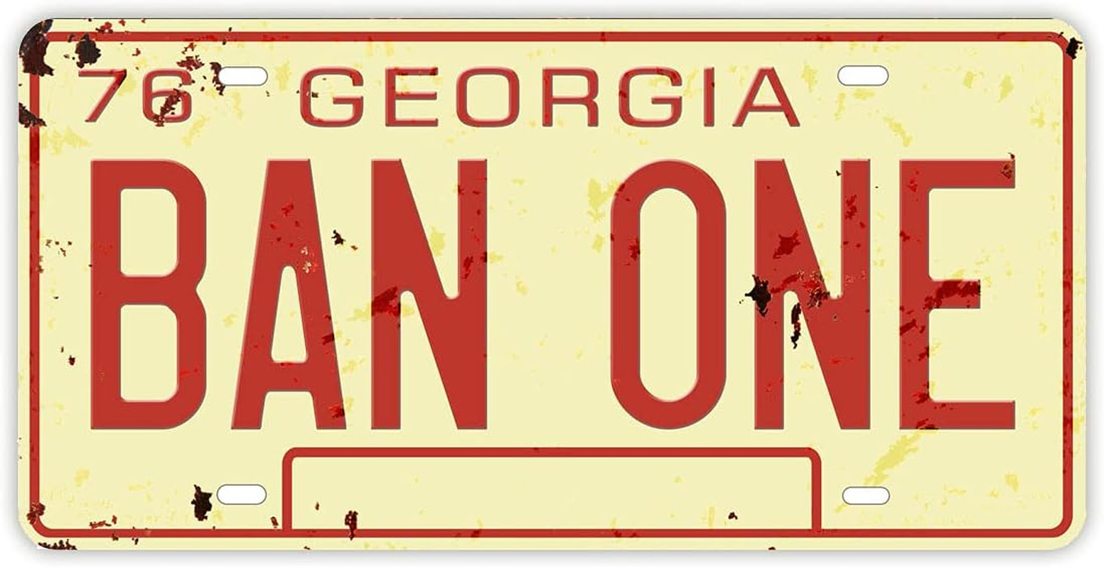 Smokey & the Bandit BAN ONE Retro Embossed License Plate Replica, Metal Stamped