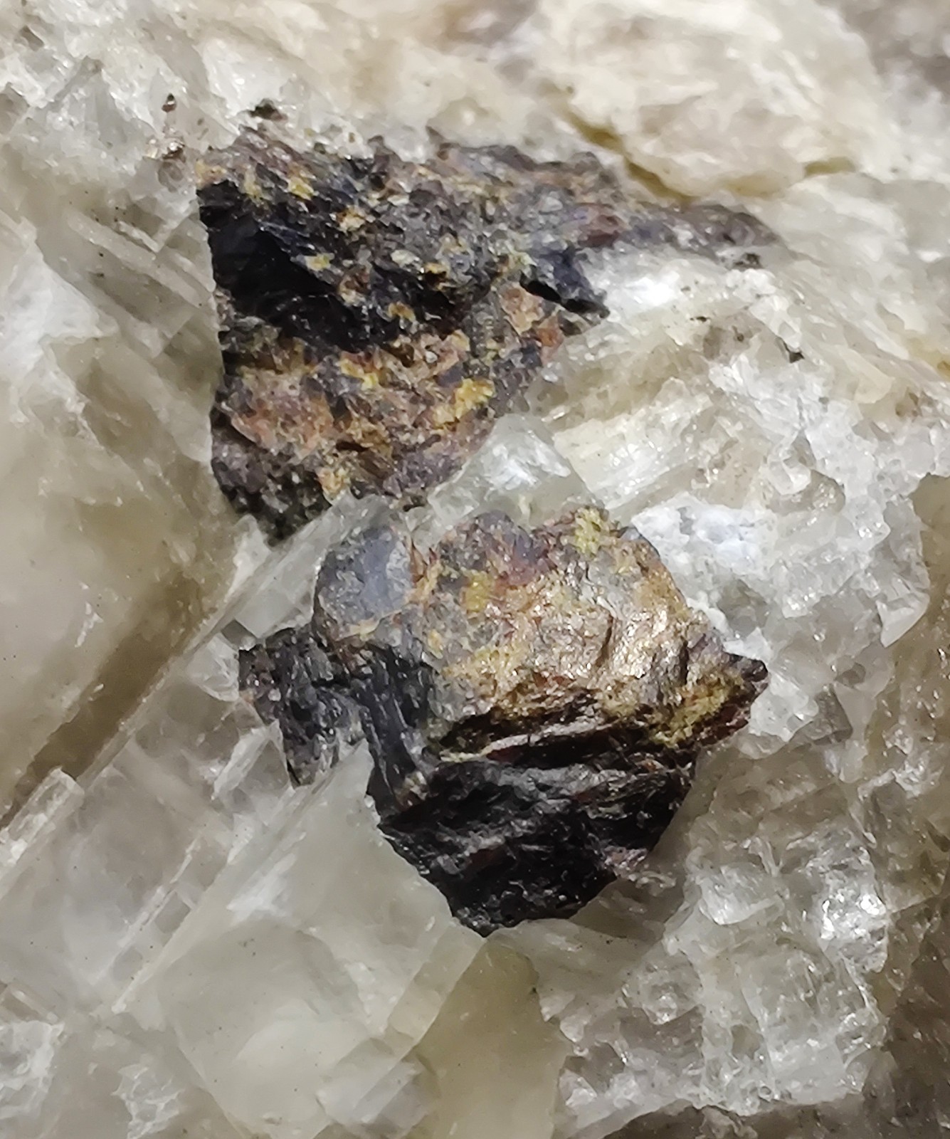 Calcite, Fluorite, Sphalerite specimen, UV. Cave-in-Rock, Illinois. 224 grams.