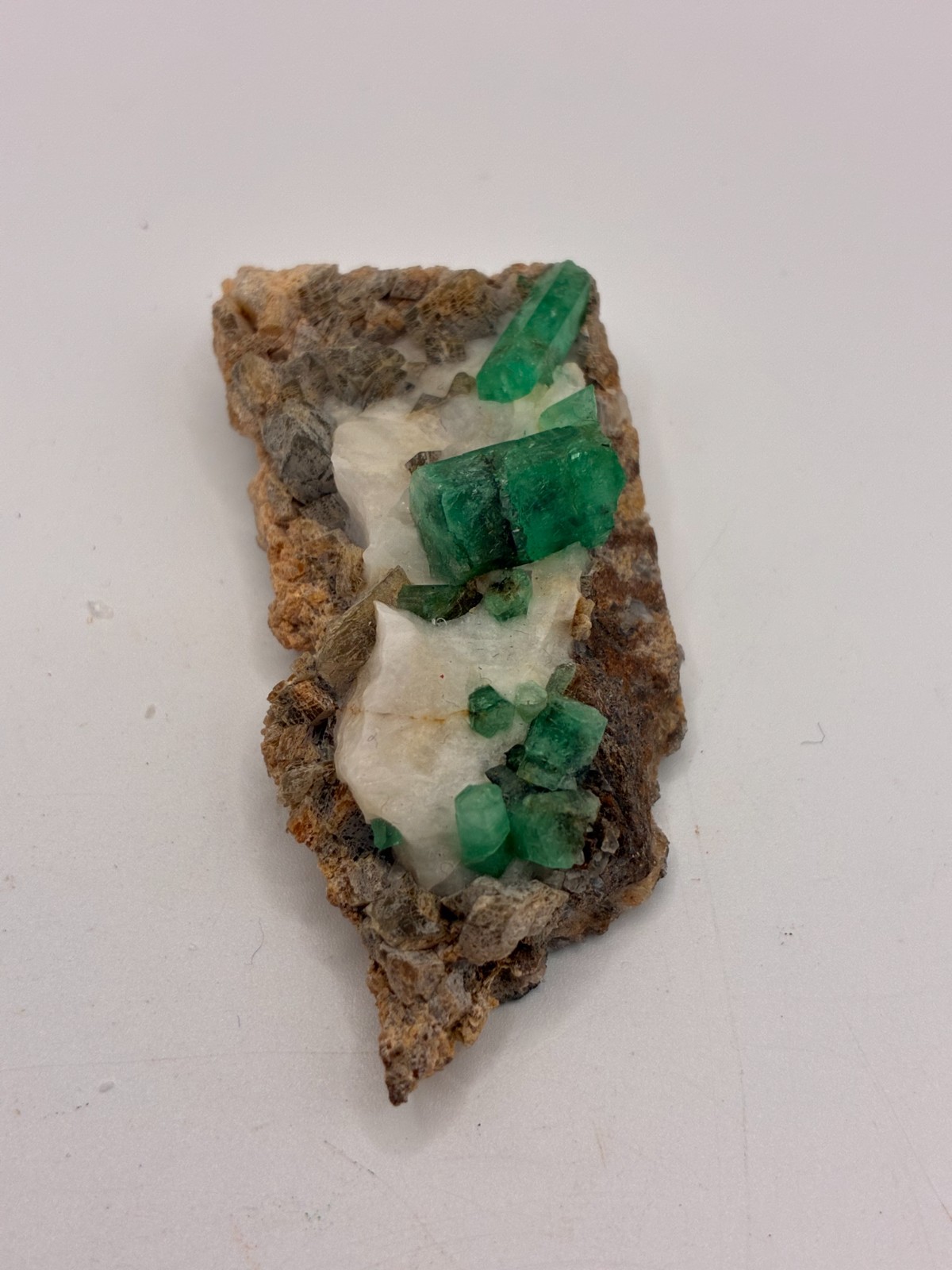 Rough Crystal Colombian Emerald Raw Matrix Collector Piece, Natural Not treament