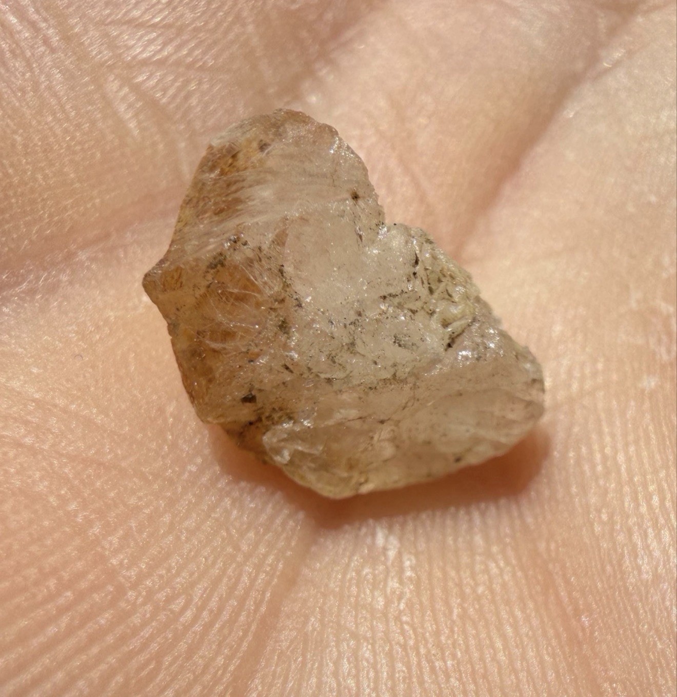 Golden Brazilian Phenacite Crystal: Authentic Phenacite Crystal, 1.05g/5.25ct