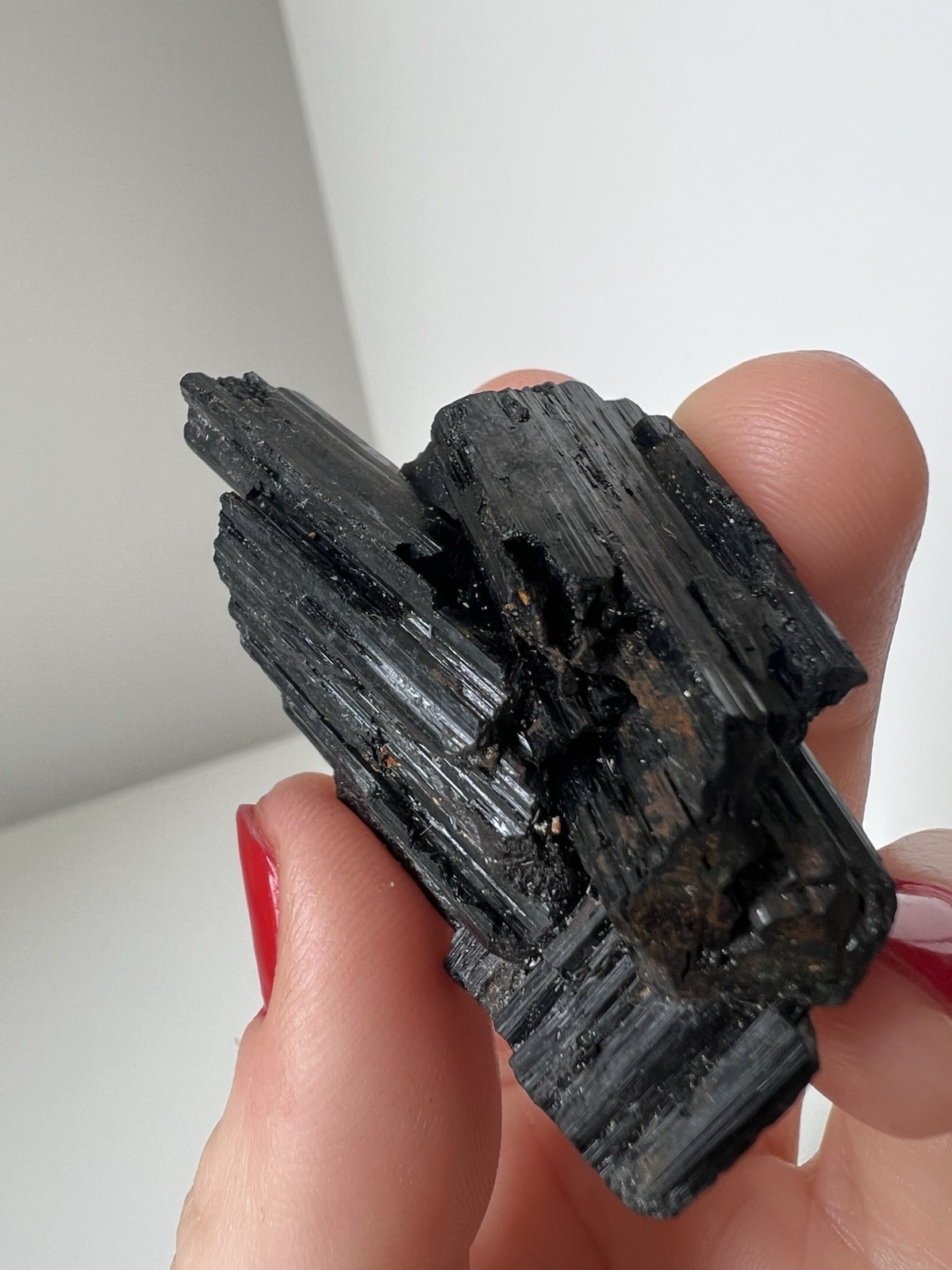 35g – Raw Black Tourmaline Crystal Fan | Mozambique