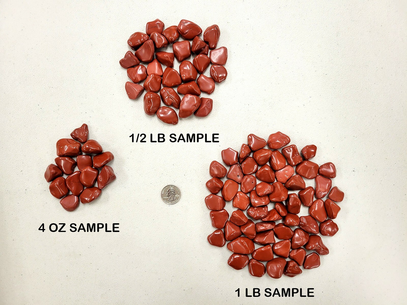 Tumbled Red Jasper Crystal Stones Pendant Size 1/2 inch to 1 inch Healing Gems