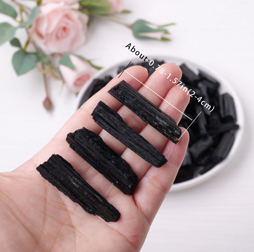 1pc 50g Black Tourmaline Raw Stone – Natural Crystal Reiki Healing Mineral – NEW