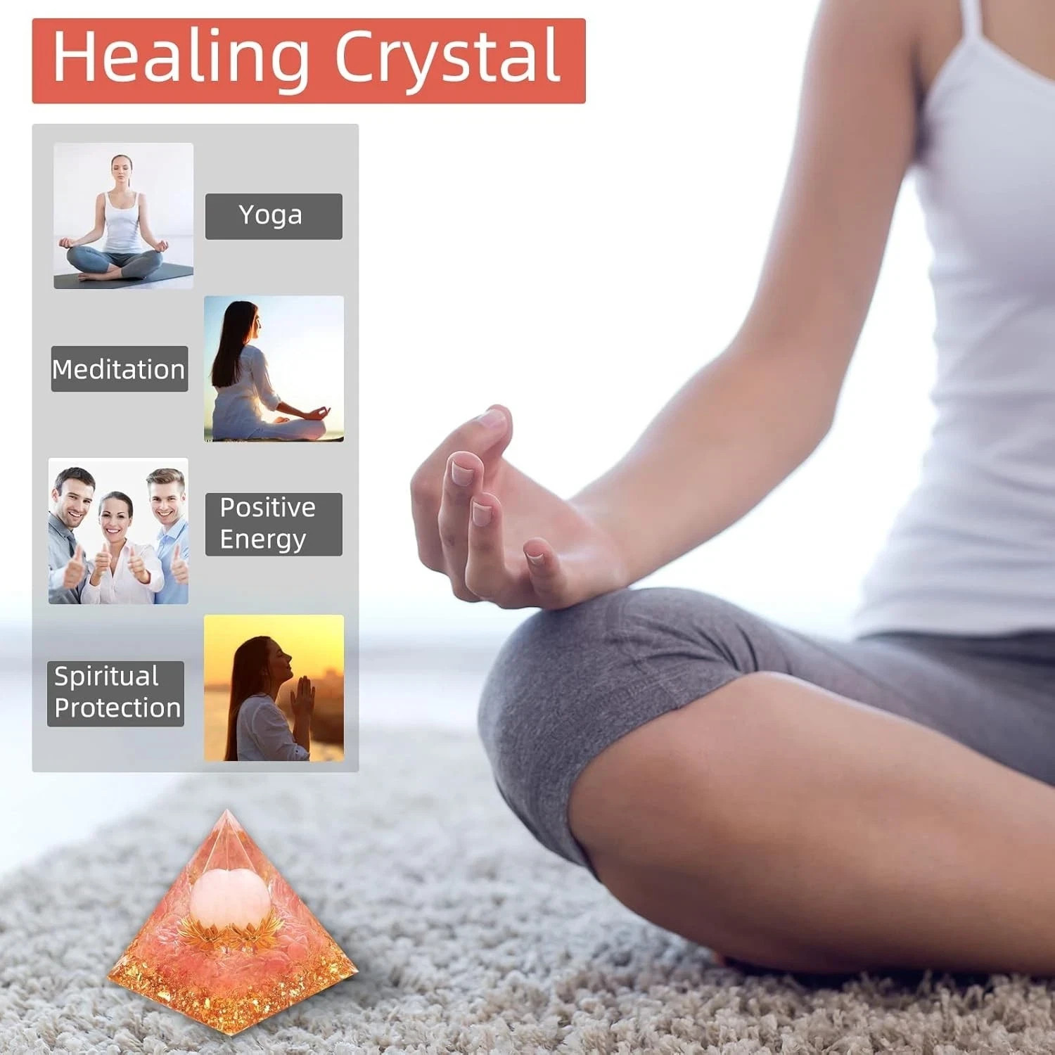 Orgone Pyramid Energy Generator Emf Protection Healing Meditation Orgonite USA