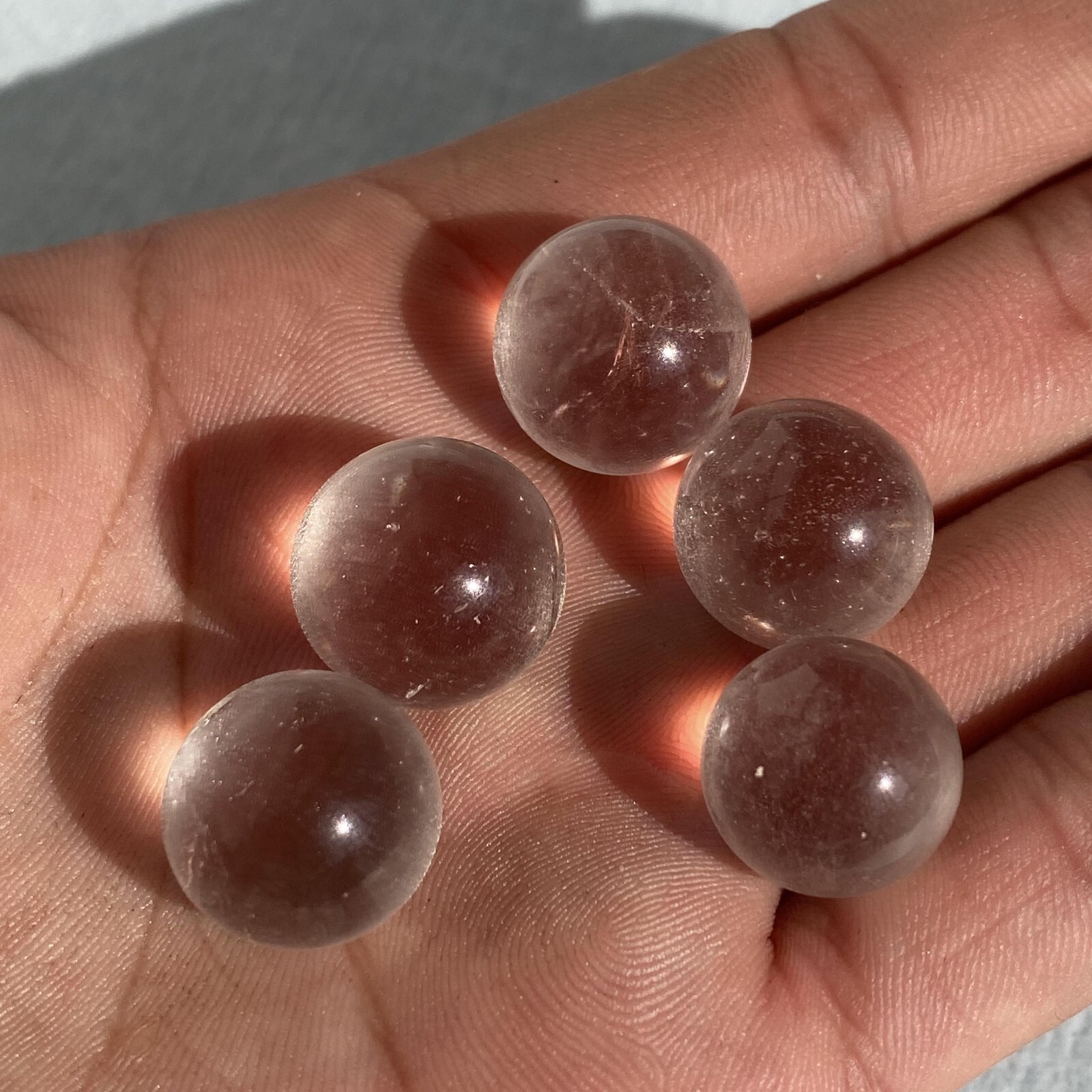 10pcs Natural Clear crystal Ball Quartz Crystal Sphere 15mm+ Polishing Healing