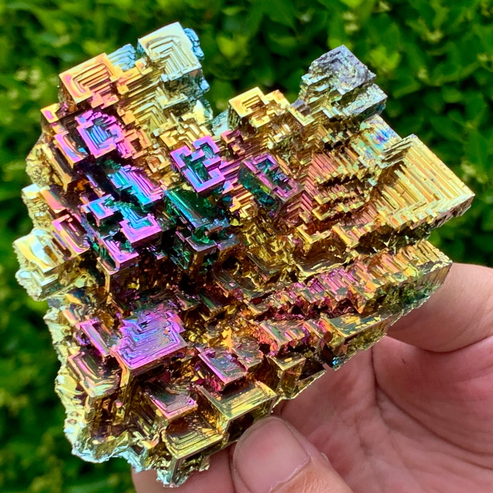 226G ram Bismuth rainbow crystal elementBi gemstone Mineral specimen healing