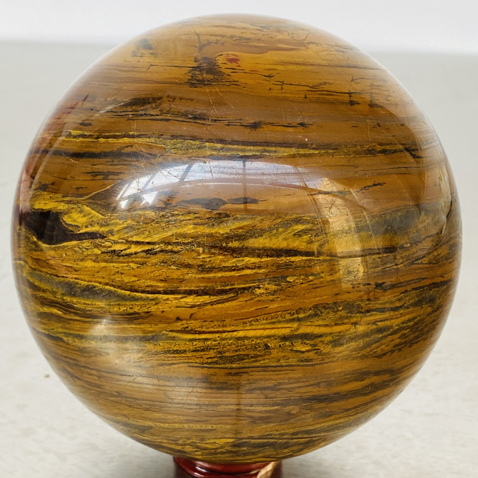 Natural Tiger Eye stone ball quartz crystal ball Reiki healing 3020G