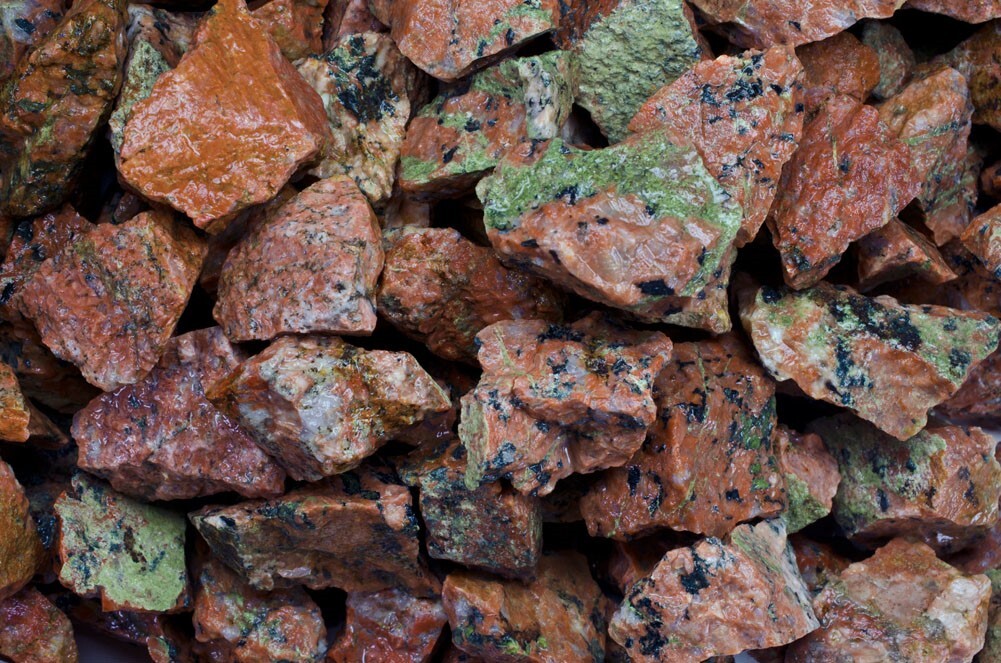 3 lbs Epidote Rough Stones – Natural Crystal Mineral Rock Specimens Tumbling