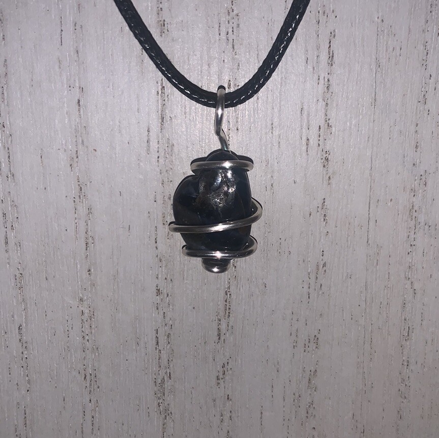 Handmade Natural Polished Pietersite Crystal Healing Stone Namibia Necklace