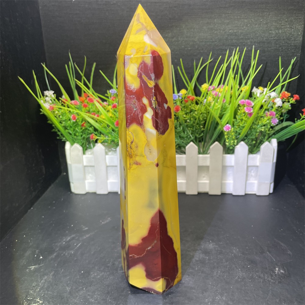 2.4LB 9.5″Natural A+ Mookaite Jasper Obelisk Crystal Reiki Tower Heal Decor