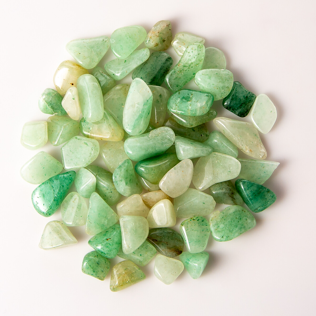 1/4 lb Tumbled Green Aventurine Gemstone Crystals 40-60 Stones Gem Rock Specimen