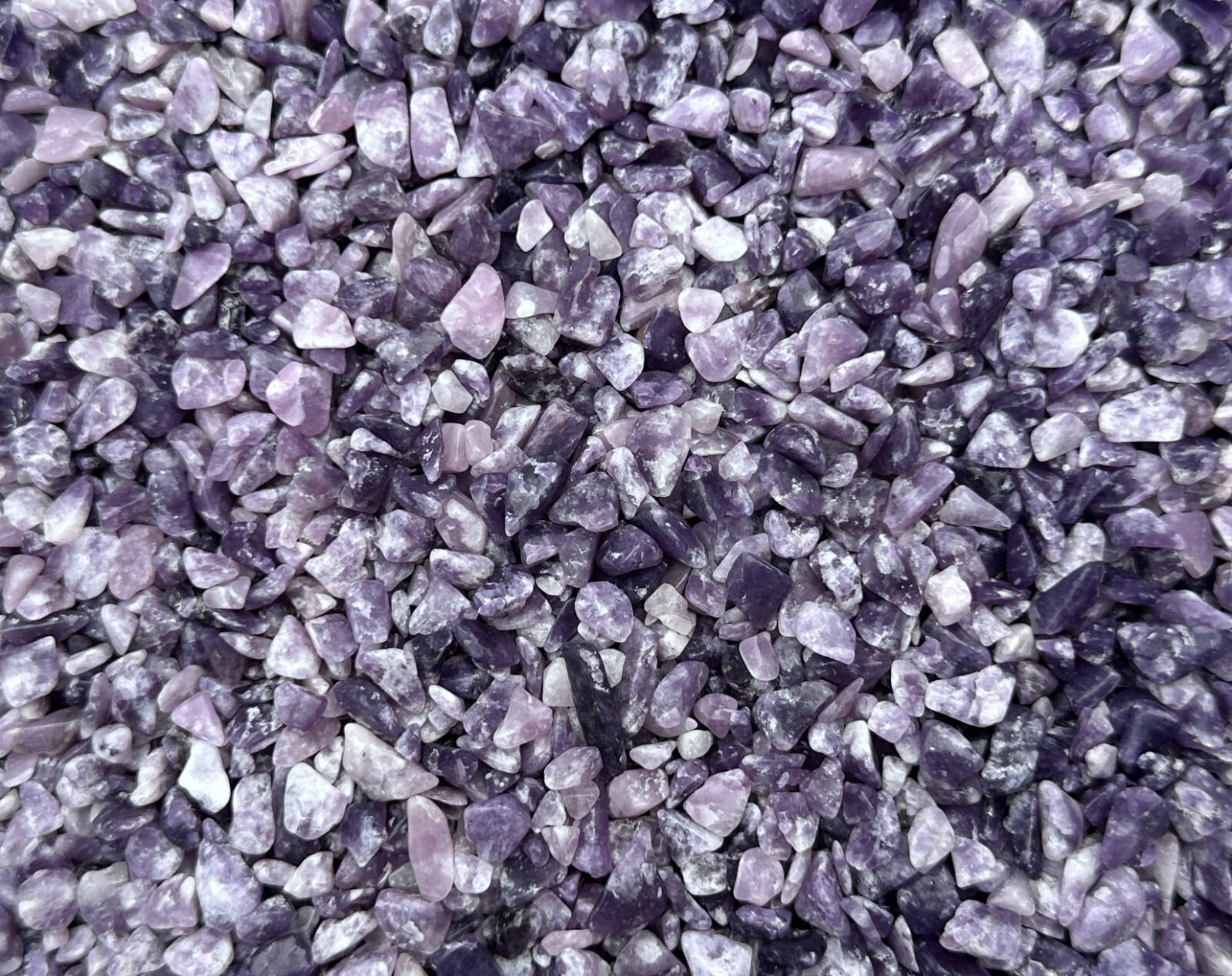 Lepidolite Semi Tumbled Gemstone Mini Chips 4 – 12 mm, Wholesale Bulk Lot