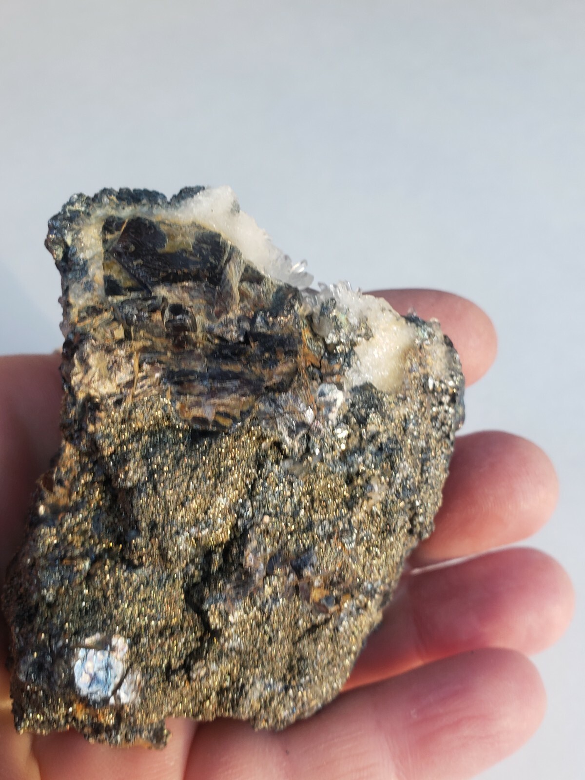 Pyrite/Tetrahedrite/Quartz, Mundo Nuevo Mine, Peru #123