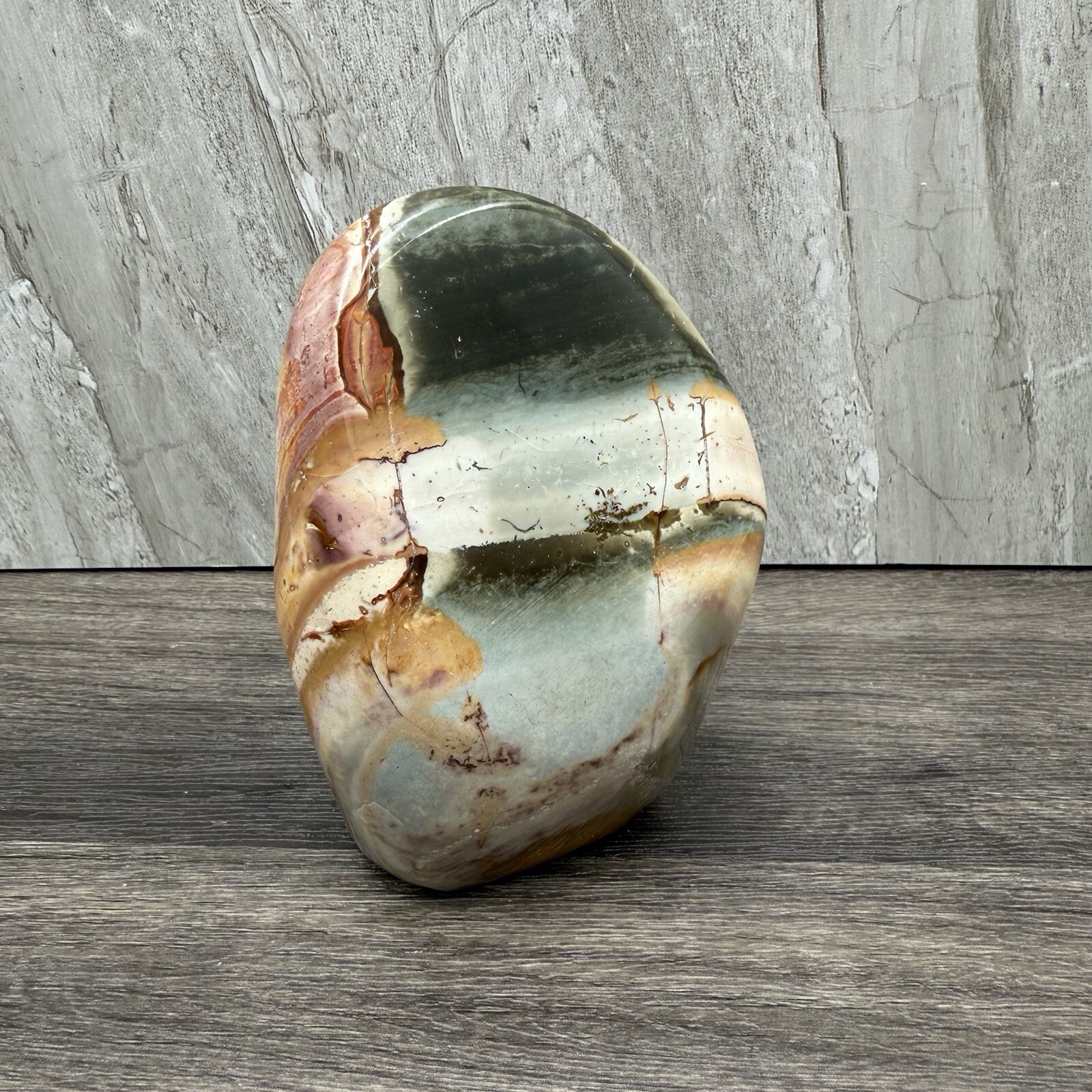 Large Polychrome Jasper Mineral Specimen 880 g 5″ Tall Madagascar Display
