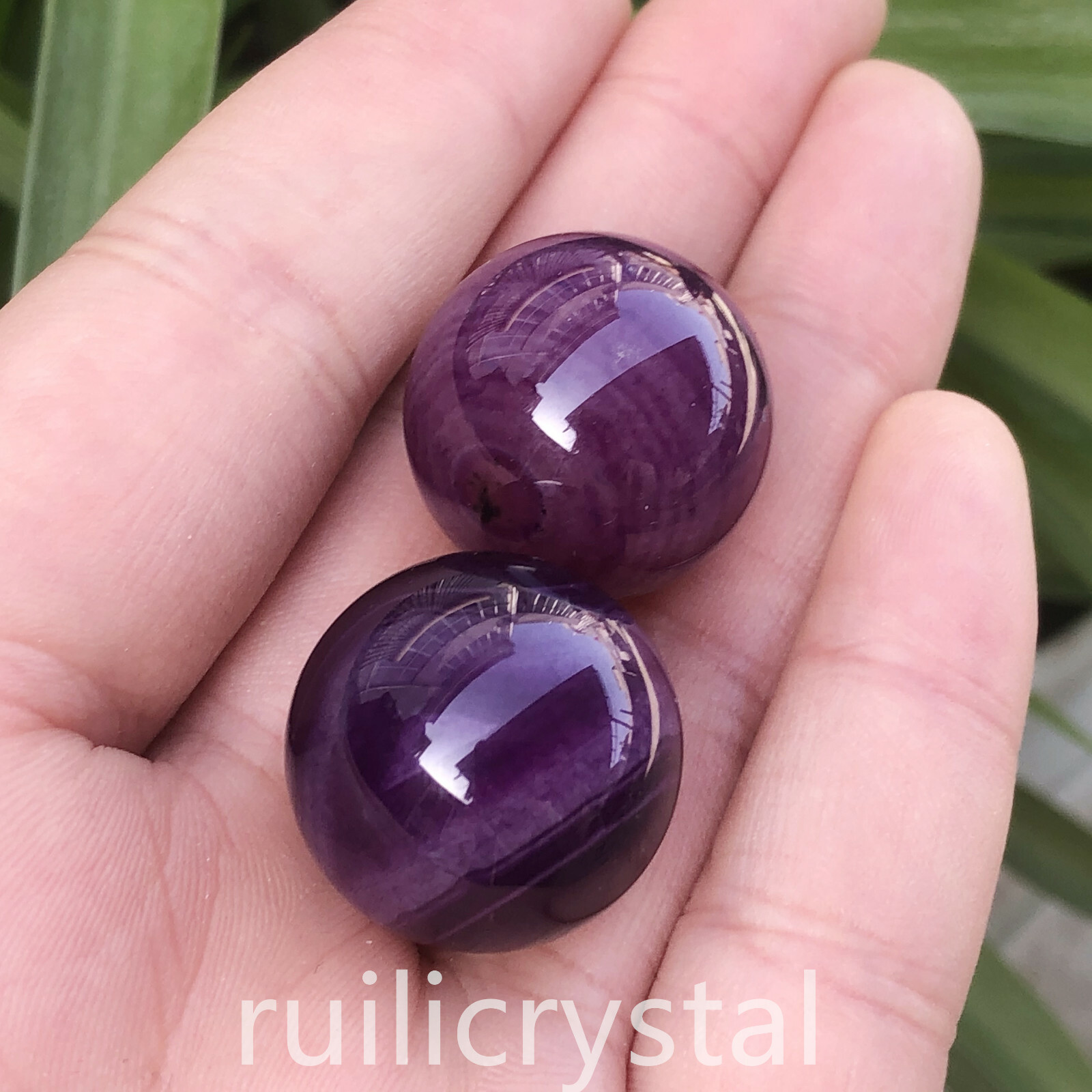 7pcs Natural Purple agate Quartz Sphere Crystal Ball Reiki Healing 20mm