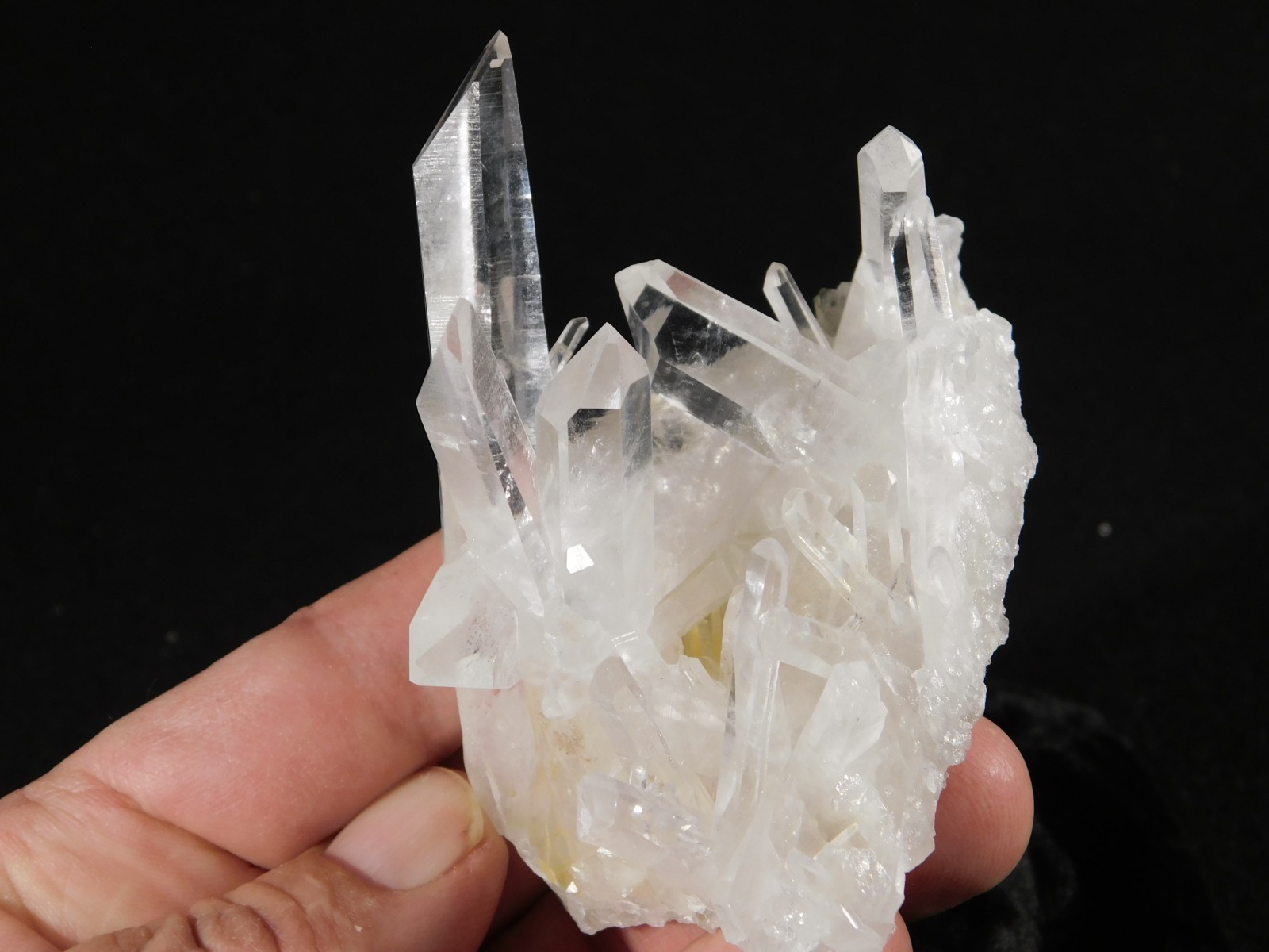 SUPER! TRANSLUCENT Quartz Crystal Cluster Collier Creek ARKANSAS 130gr