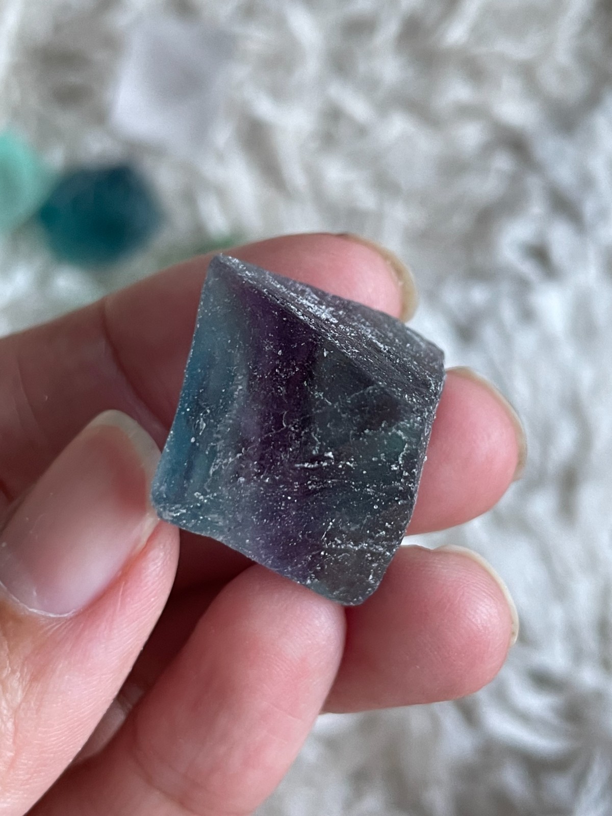 Raw Fluorite Octahedron Crystals – Natural Rainbow Fluorite- Intuitive pick